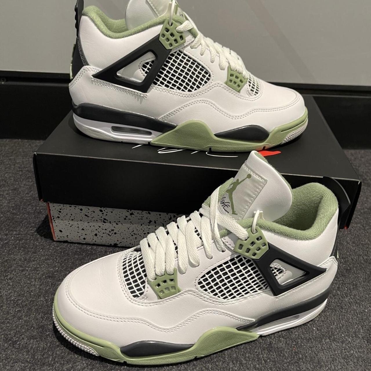 Jordan Air Jordan 4 Oil Green - Depop