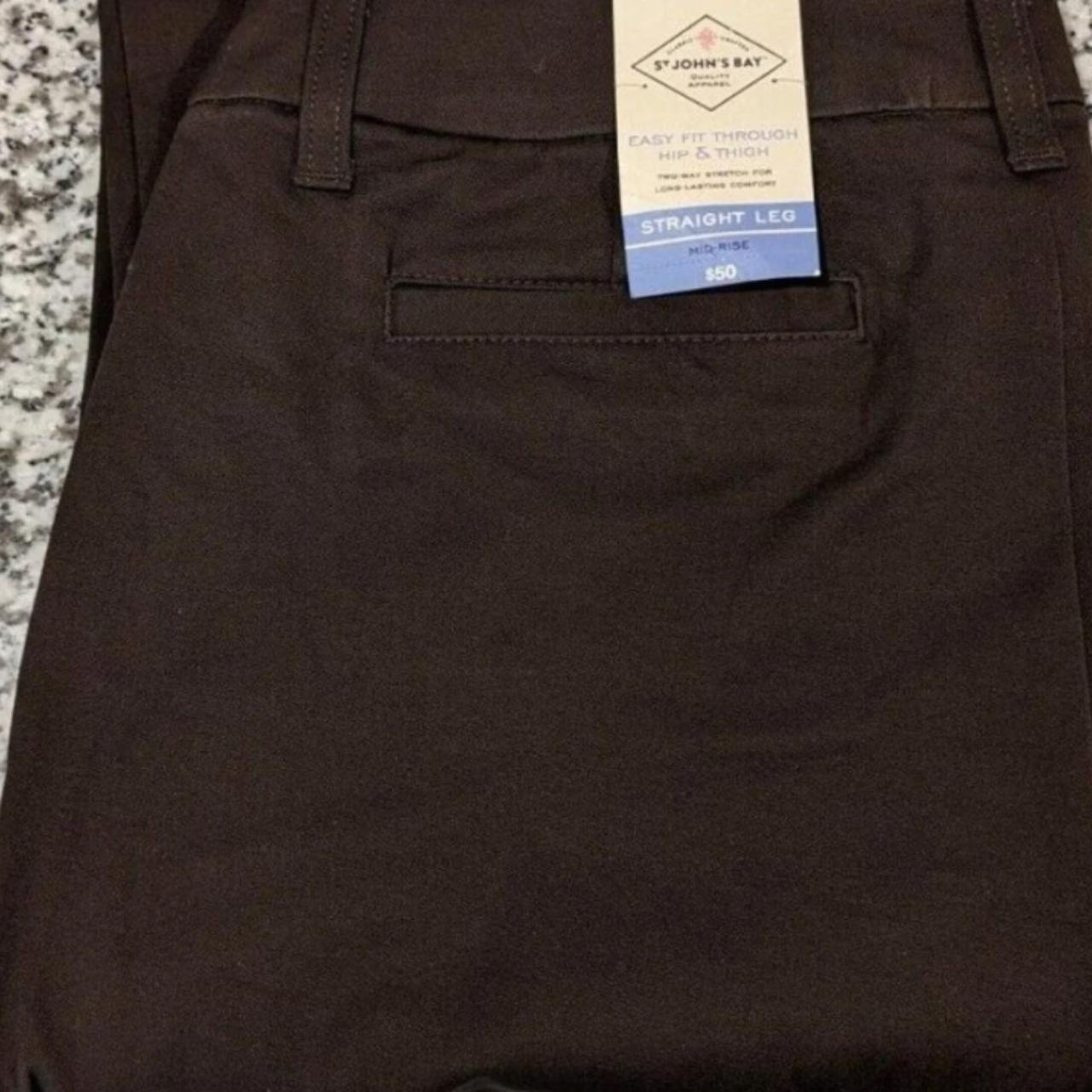 St Johns Bay Pants Straight Mid-Rise Easy Fit - Depop