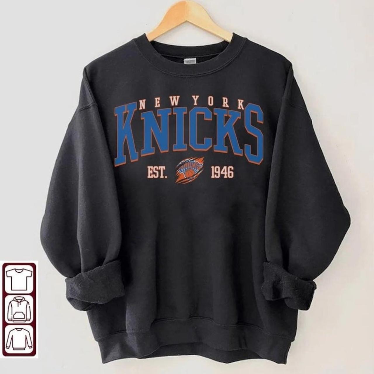 Vintage New York Knicks Basketball Sweatshirt,... Depop
