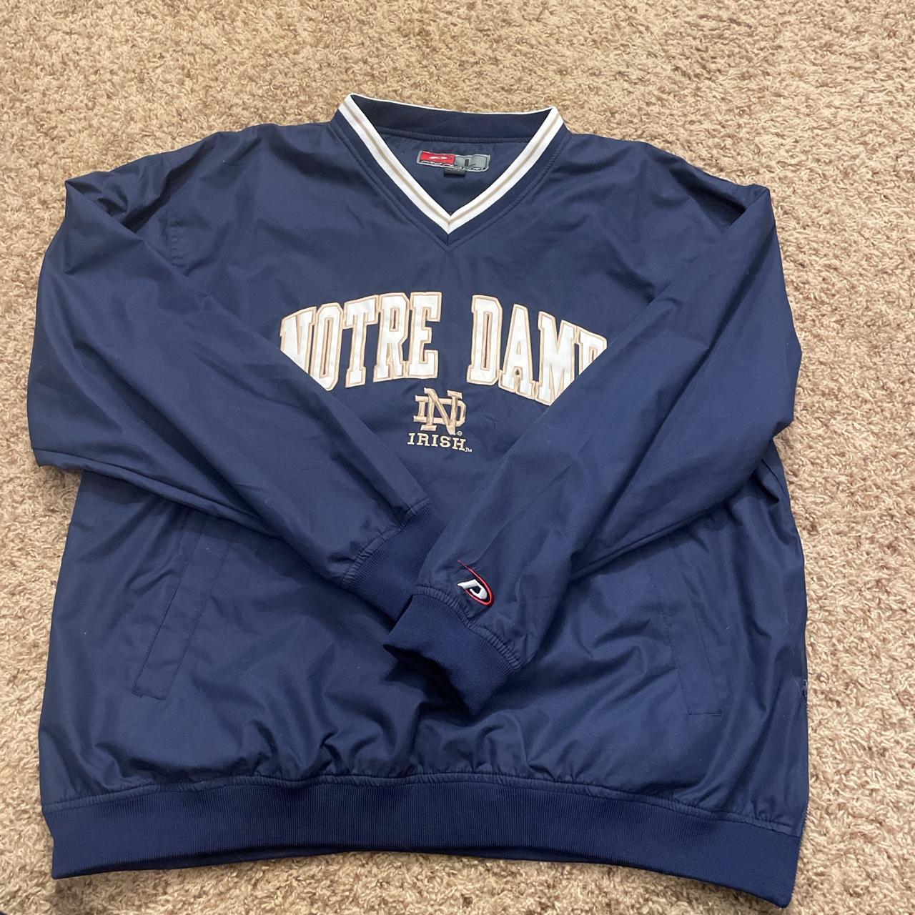 Notre dame university windbreaker, excellent... - Depop