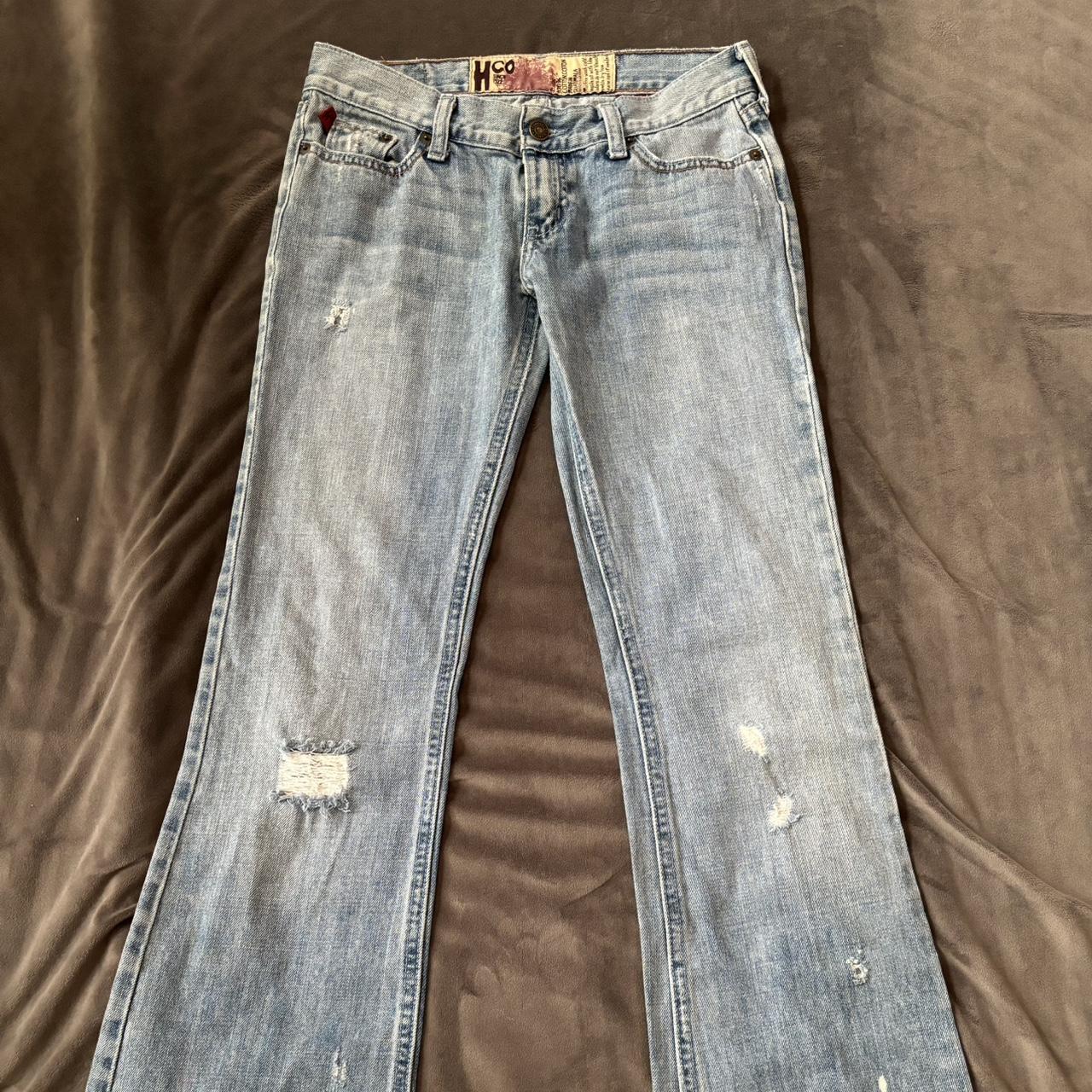 Vintage 2000’s low rise hollister jeans. Size 0,... - Depop