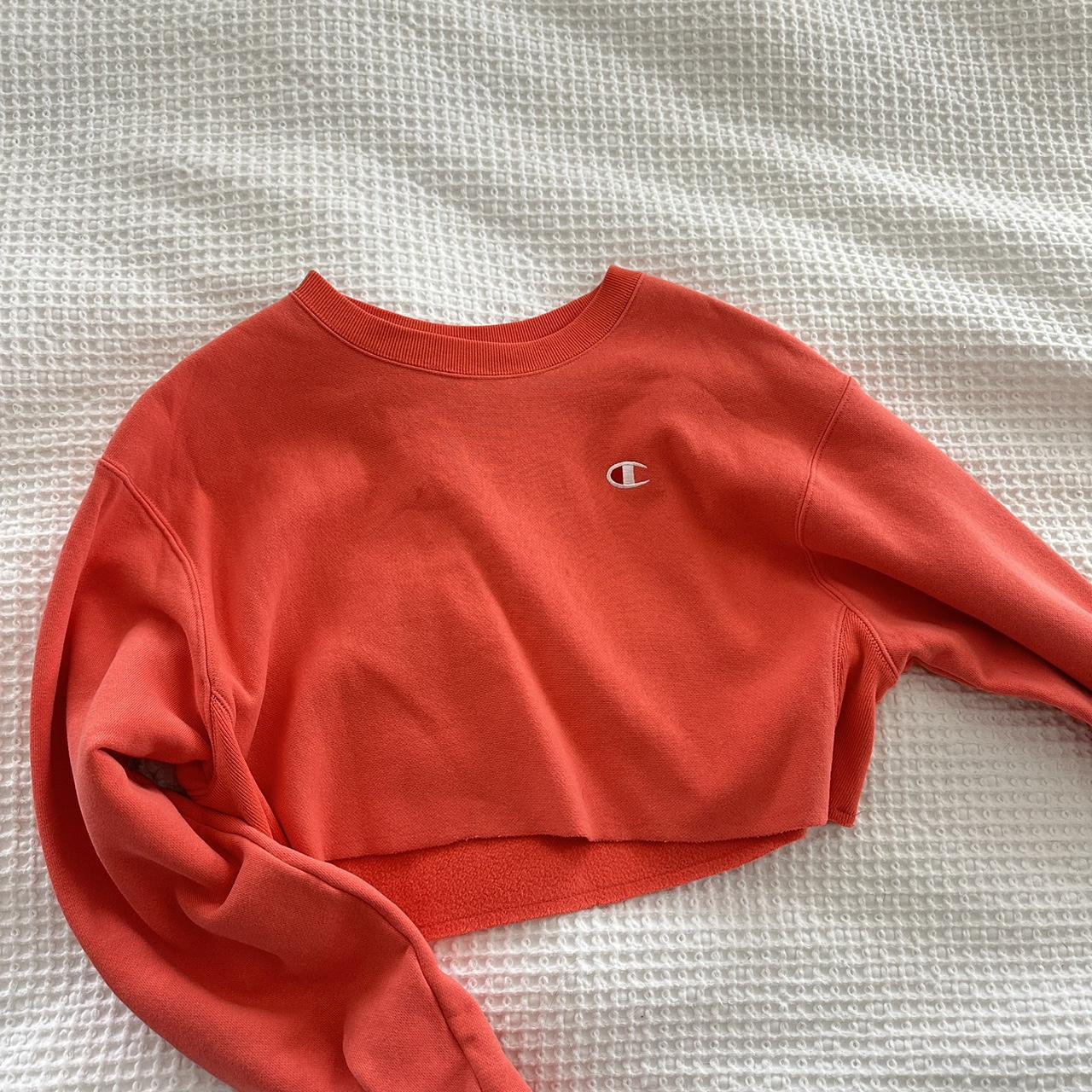 Champion cropped sweater red sale