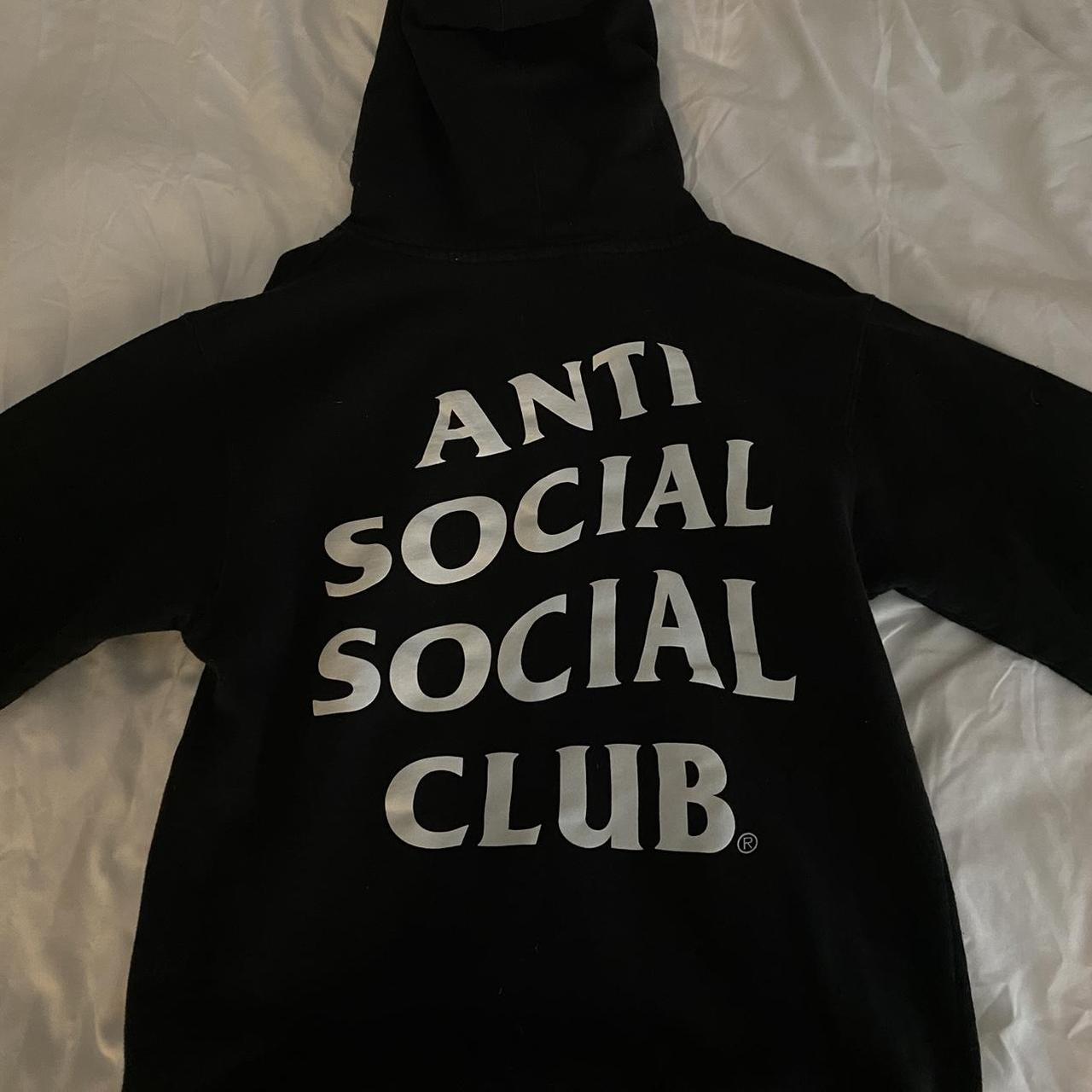 Anti Social Social Club Black oversized comfy hoodie - Depop