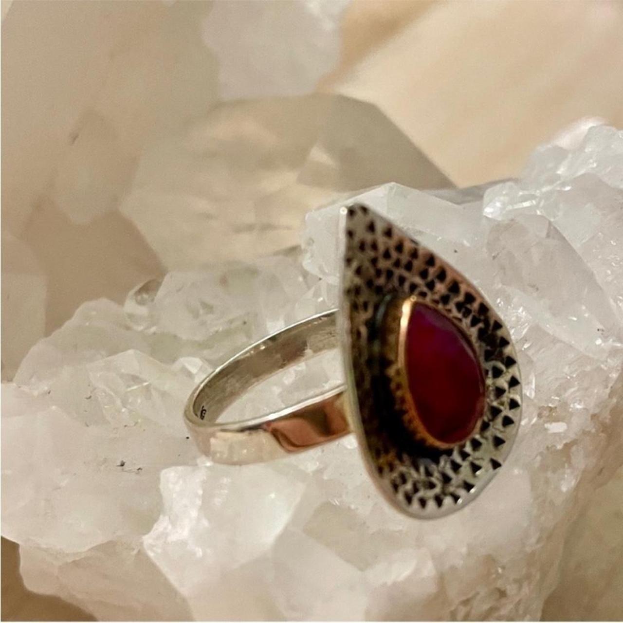 Handmade Women's Ring - Silver/Red – Ruby Sterlin… - image 3