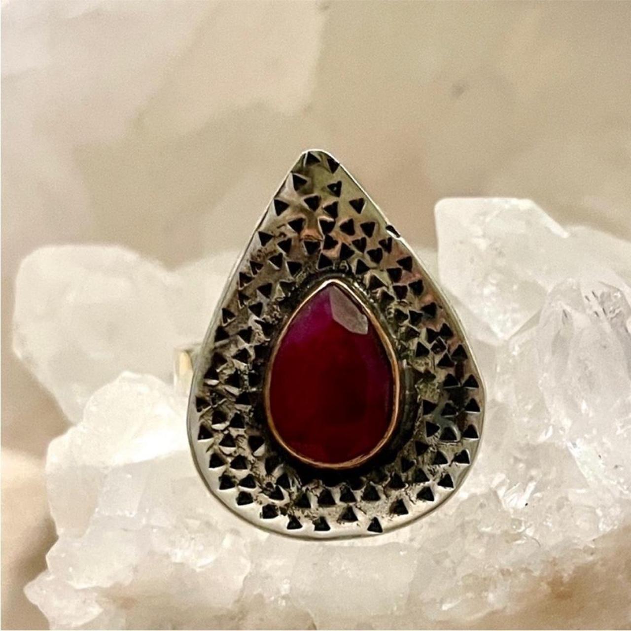 Handmade Women's Ring - Silver/Red – Ruby Sterlin… - image 2
