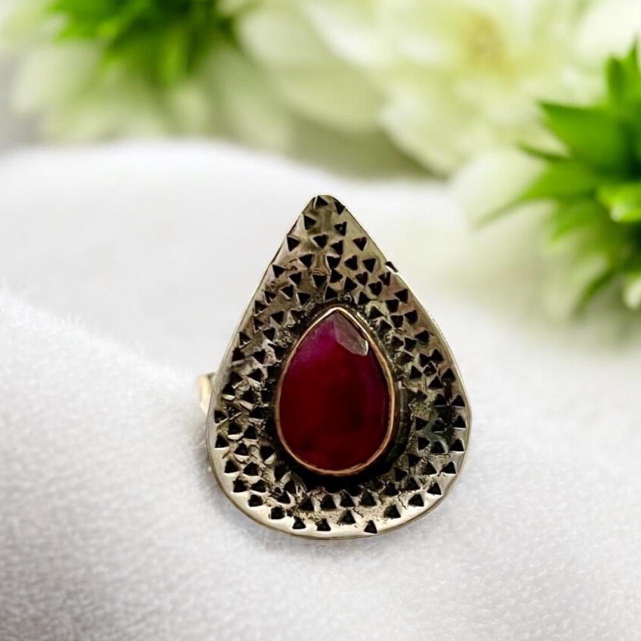 Handmade Women's Ring - Silver/Red – Ruby Sterlin… - image 1