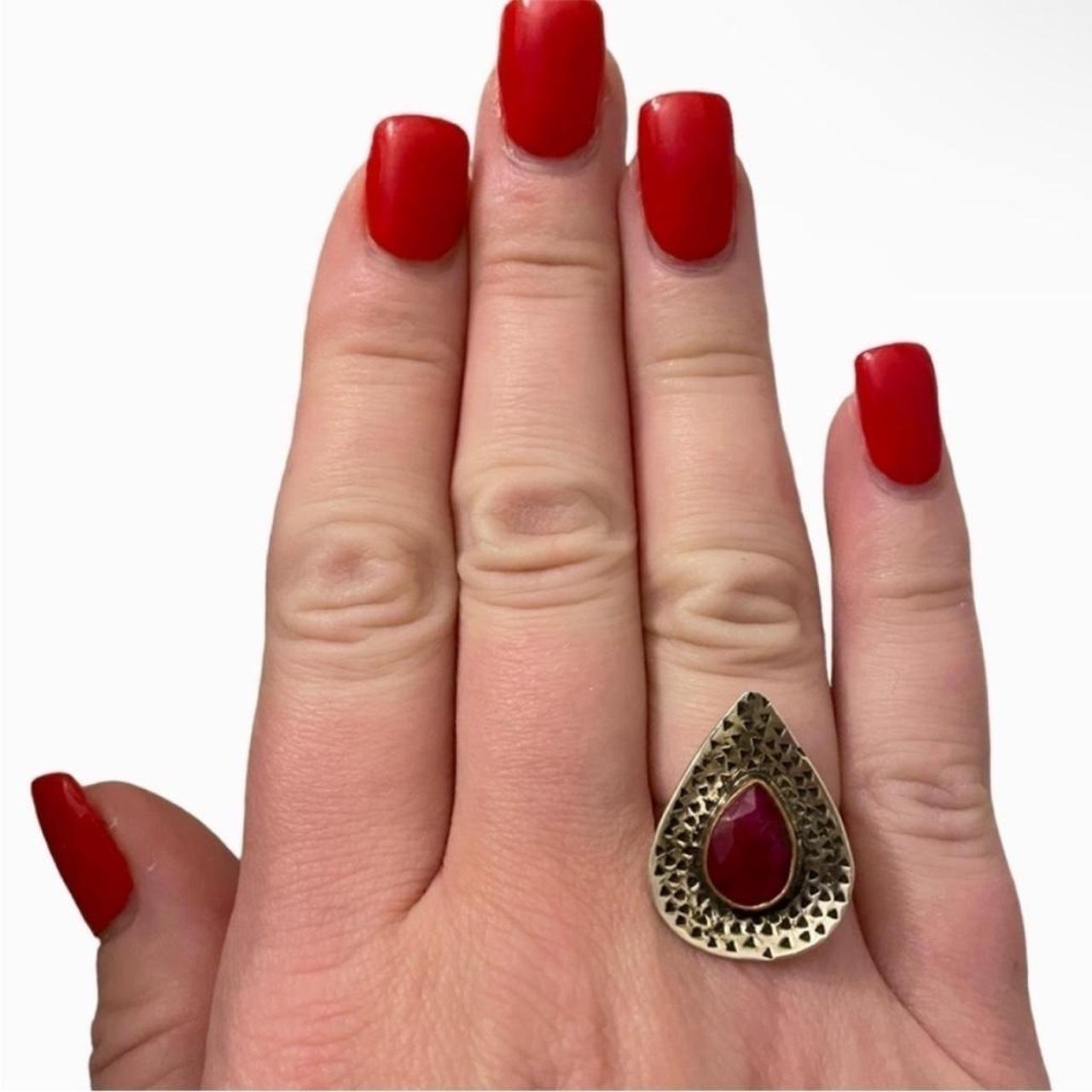 Handmade Women's Ring - Silver/Red – Ruby Sterlin… - image 6