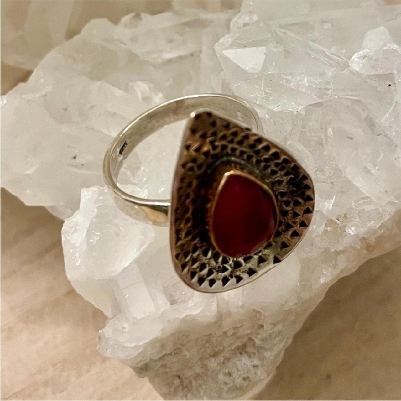 Handmade Women's Ring - Silver/Red – Ruby Sterlin… - image 4