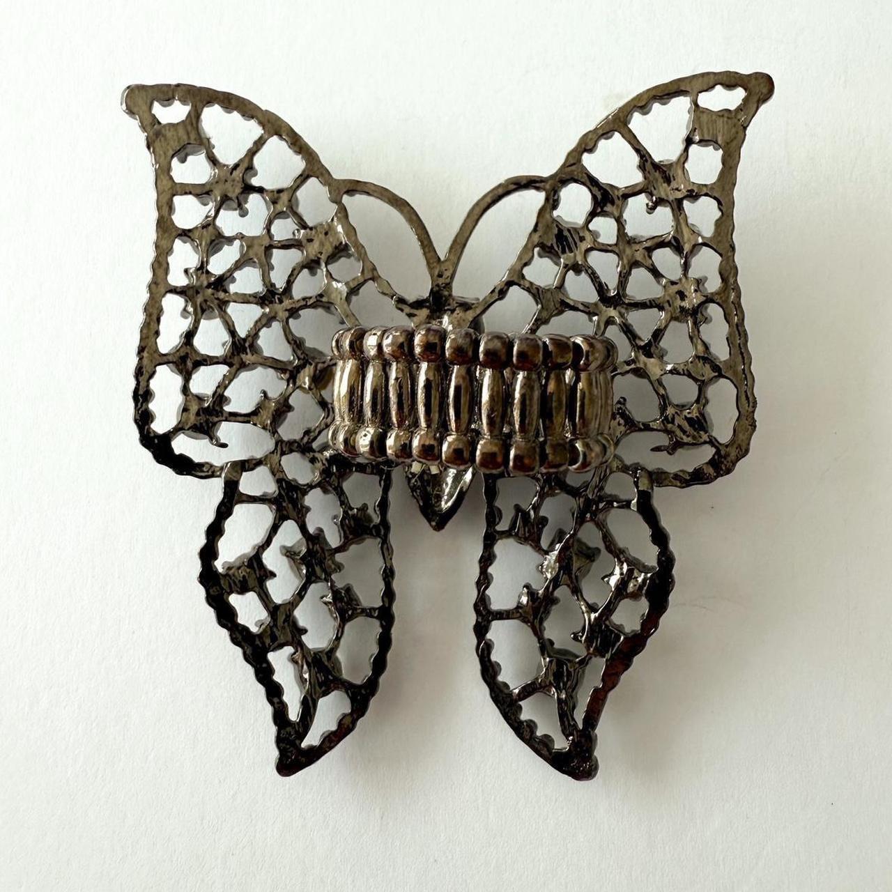 Women's Ring - Black/Silver – Large adjustable bl… - image 4