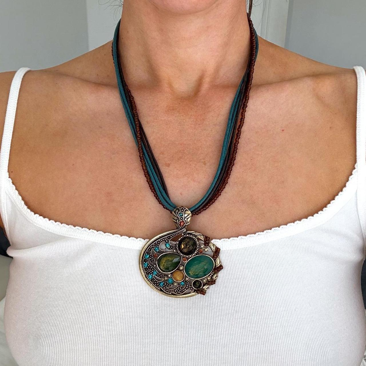 Women's Necklace - Multi – Statement Multicolored… - image 1