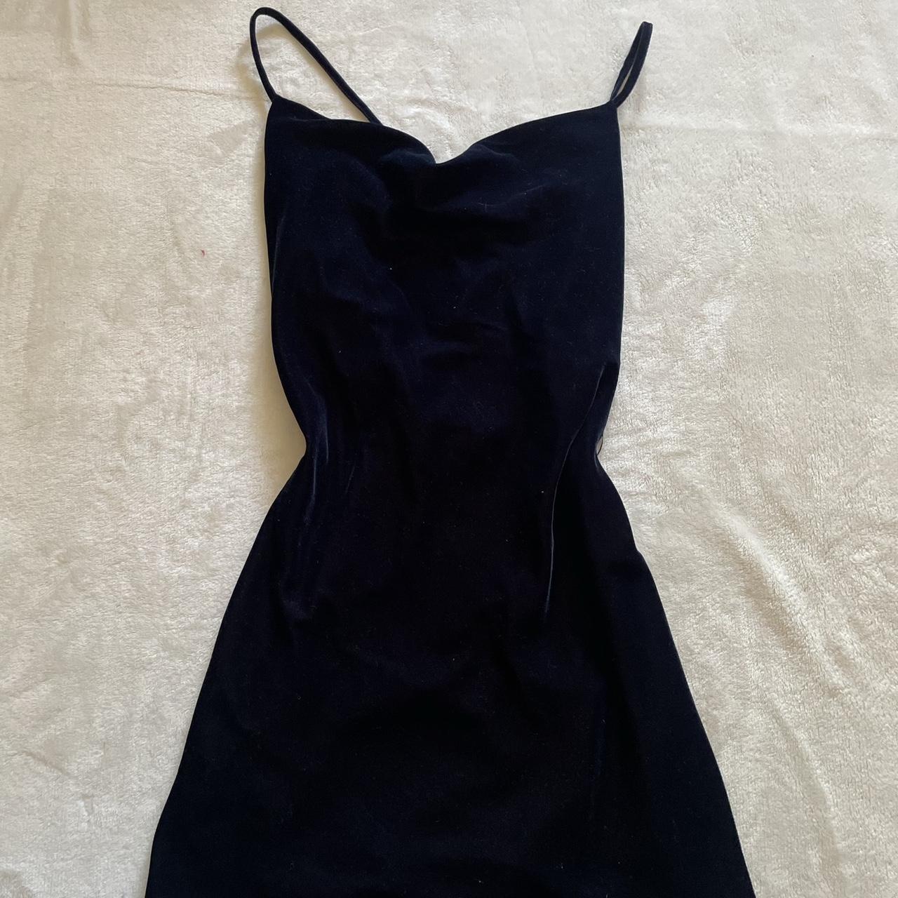 Asos Dark Blue Petite Cami Mini Slip Dress,