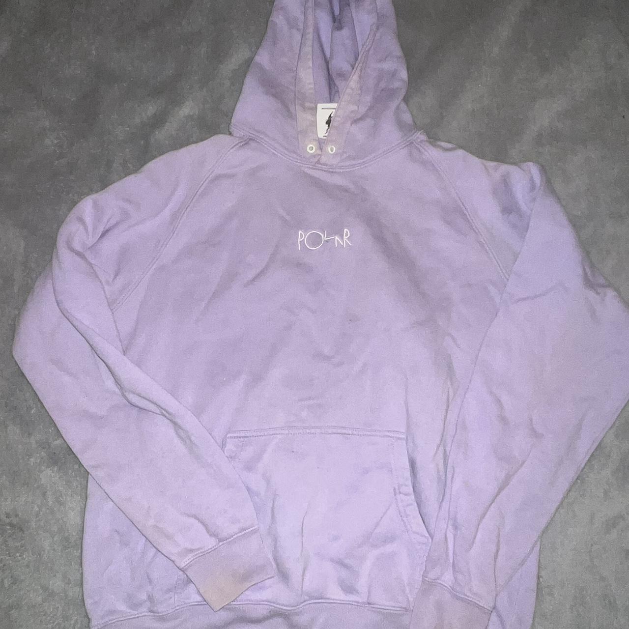 Purple lilac polar hoodie as you can see from the