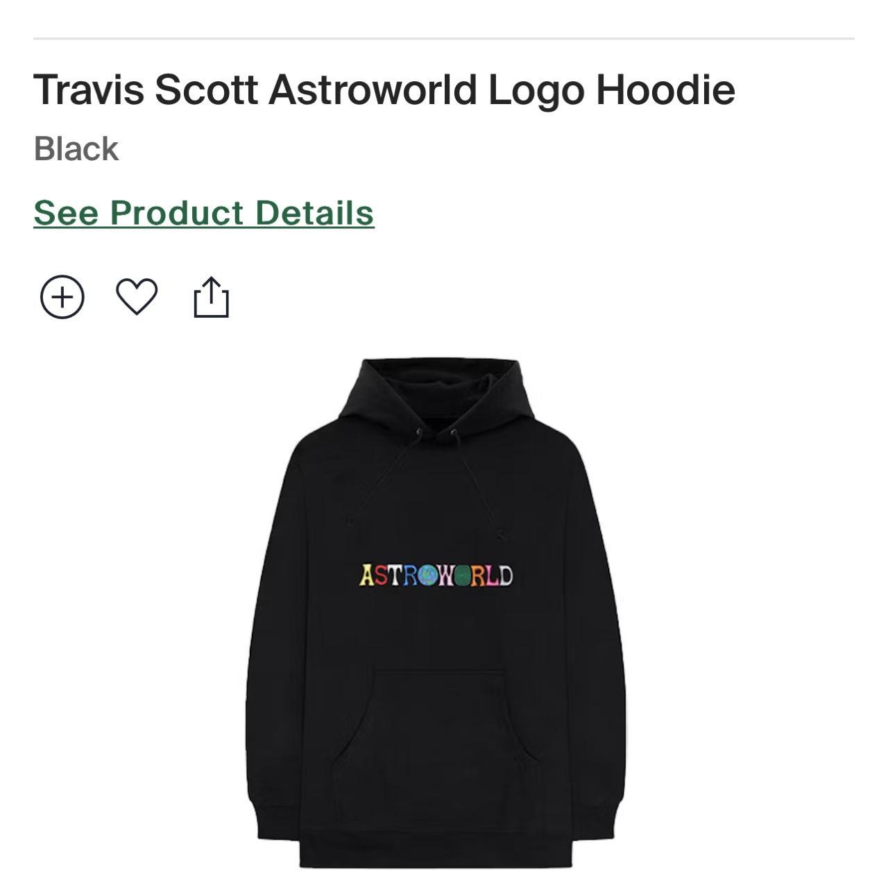 Astroworld black hoodie size large in good