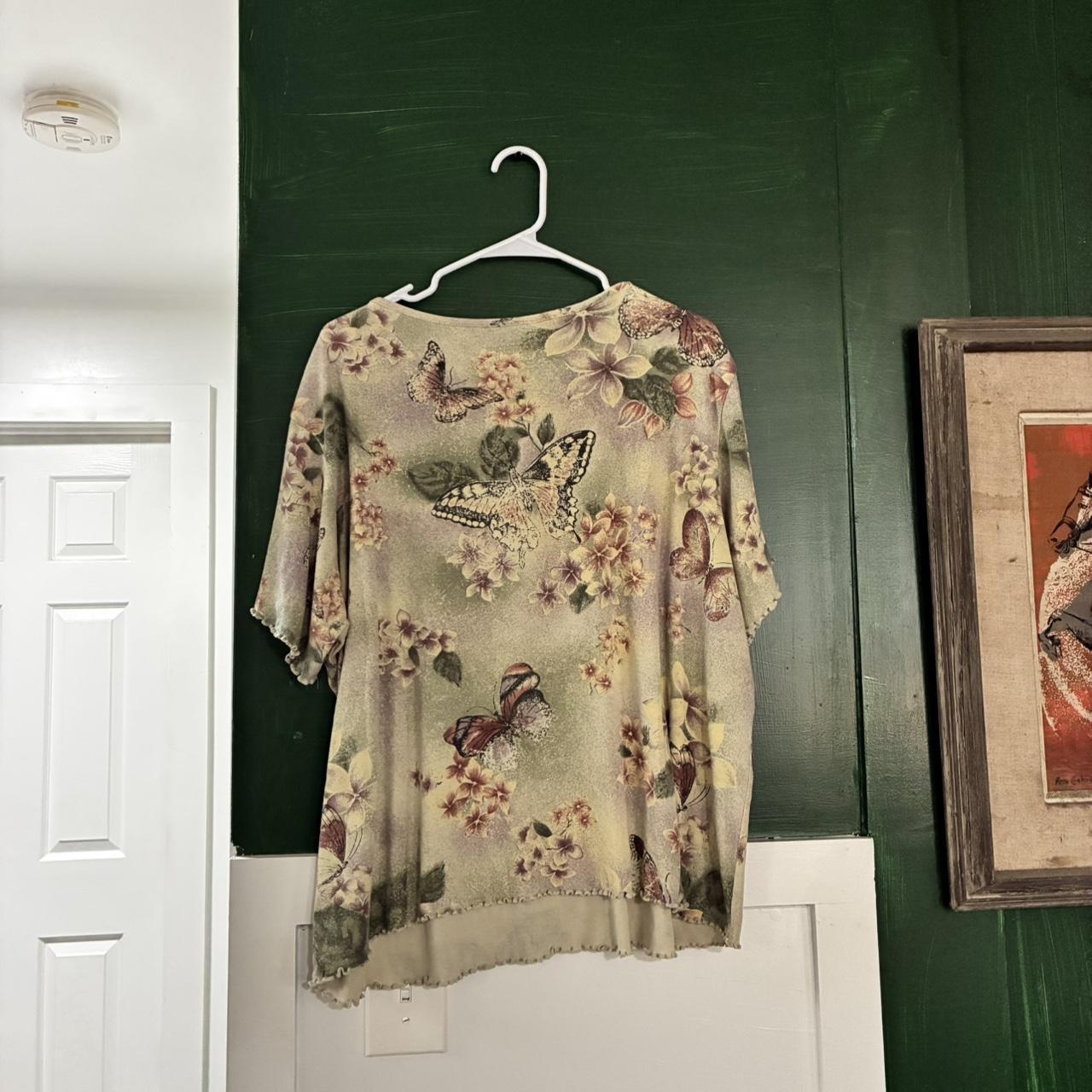 Basic Editions Women's Blouse - Multi/Green - XXL… - image 2