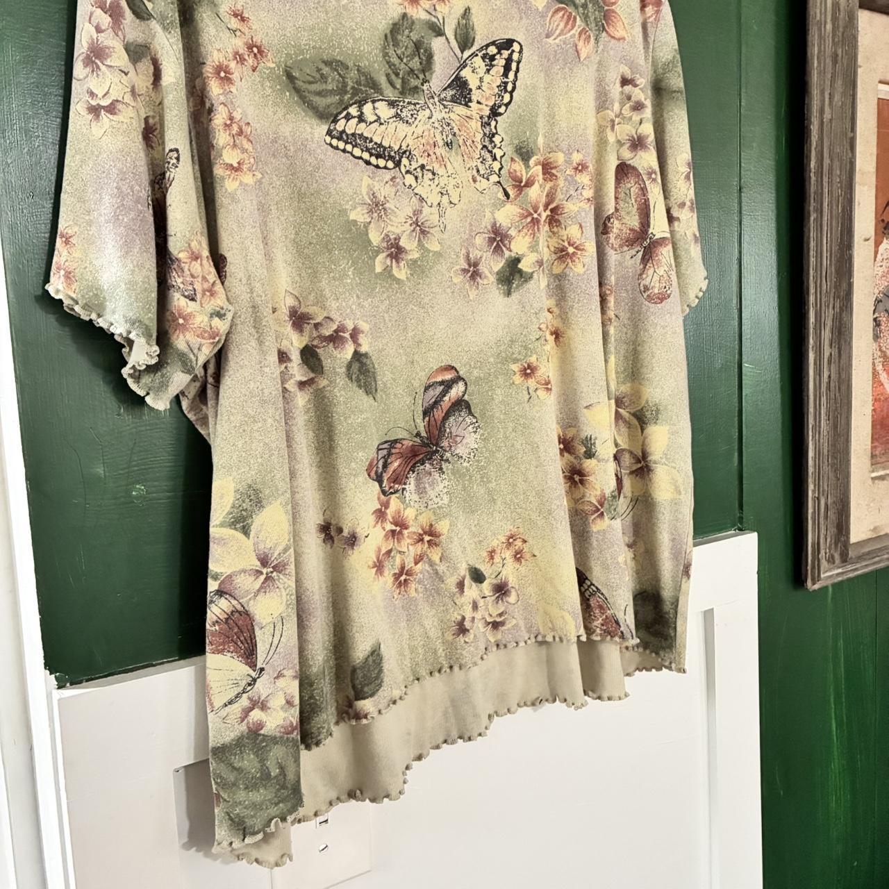 Basic Editions Women's Blouse - Multi/Green - XXL… - image 4