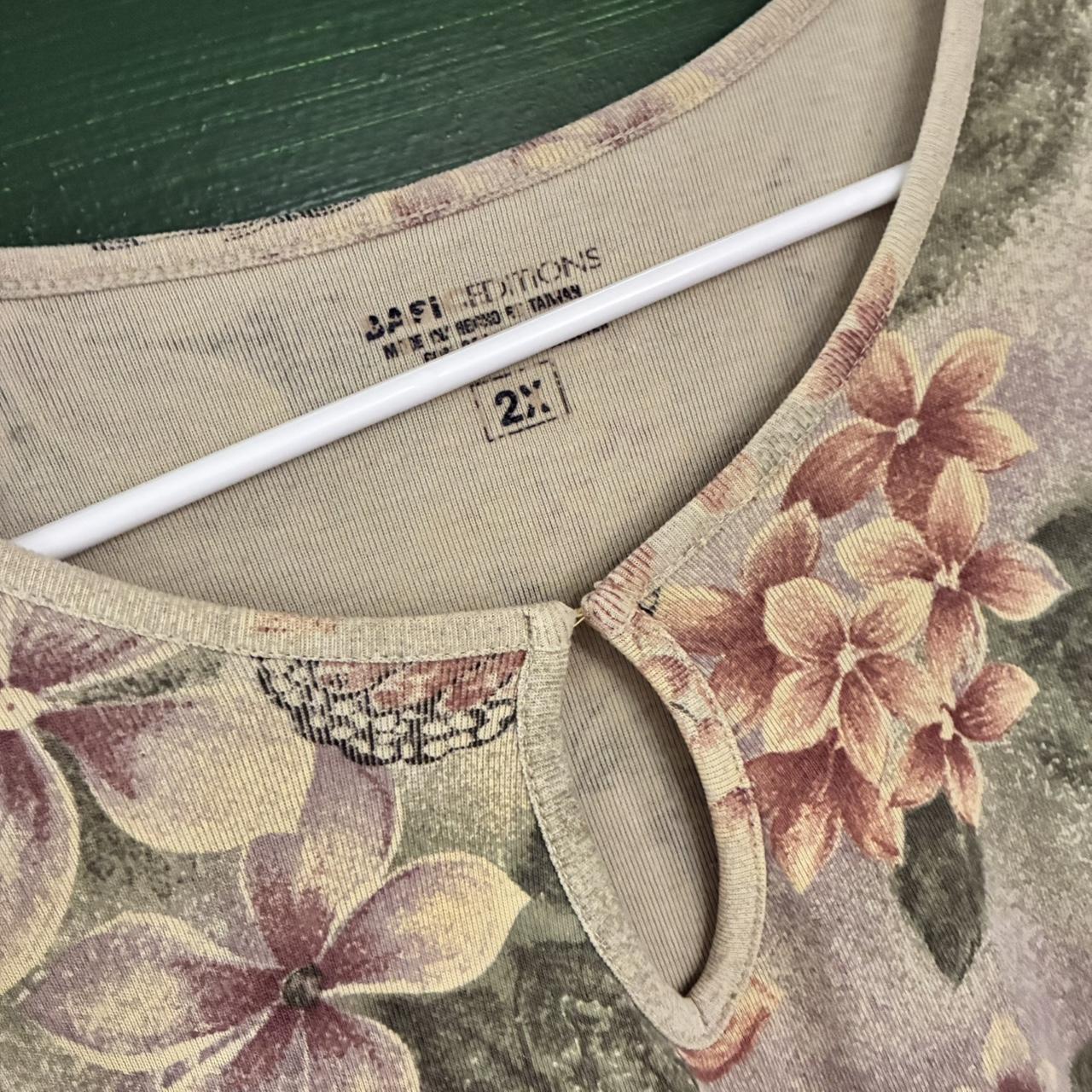 Basic Editions Women's Blouse - Multi/Green - XXL… - image 3