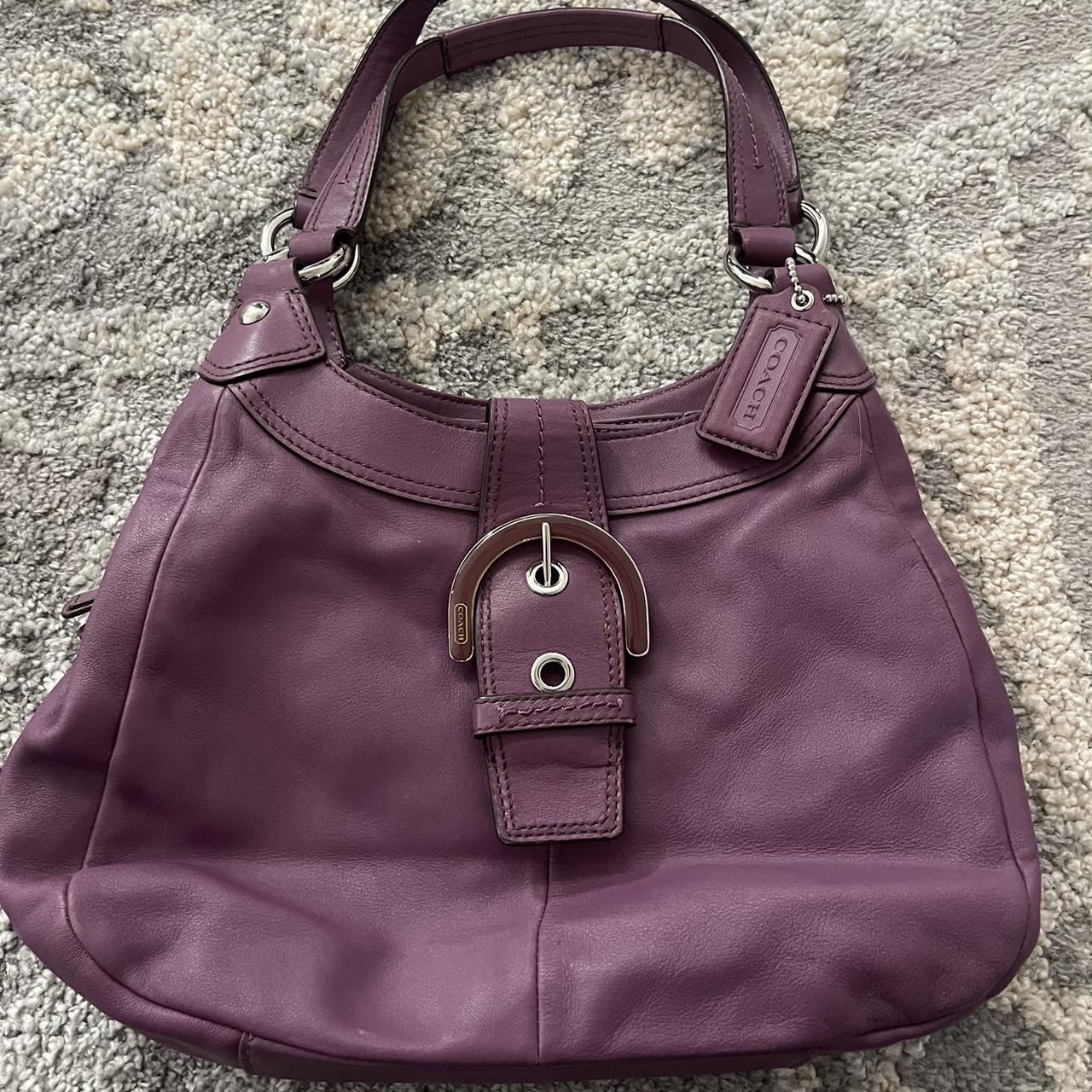 Coach purple leather hotsell Lynn soho