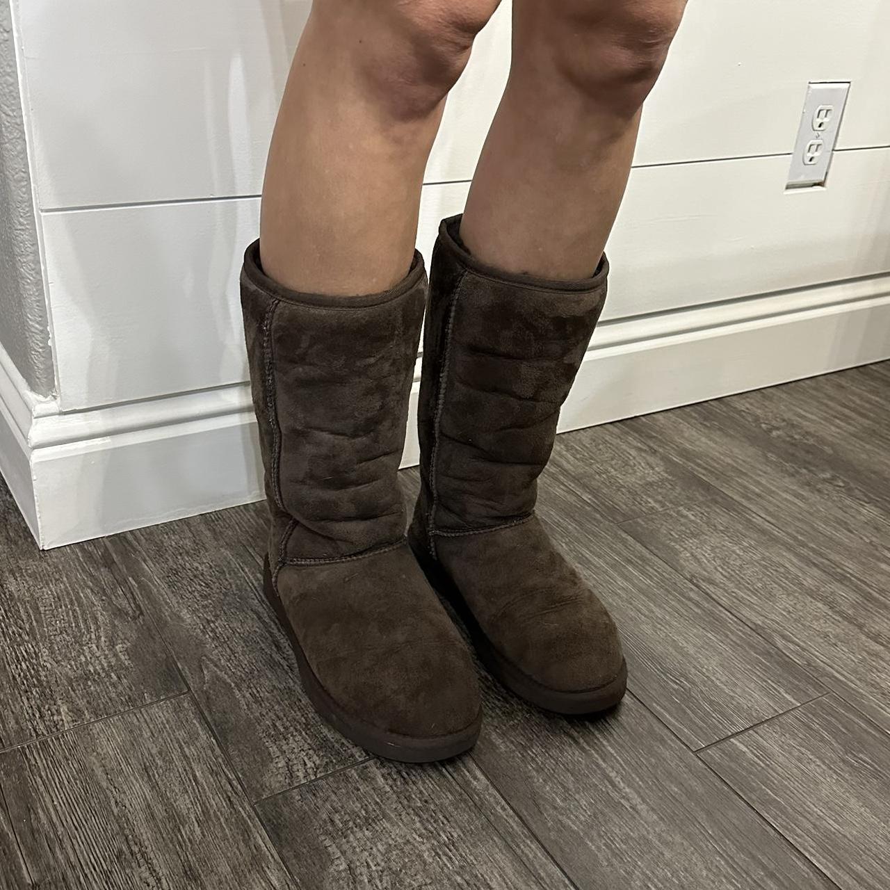 Tall Uggs chocolate brown size 7, comes with... - Depop