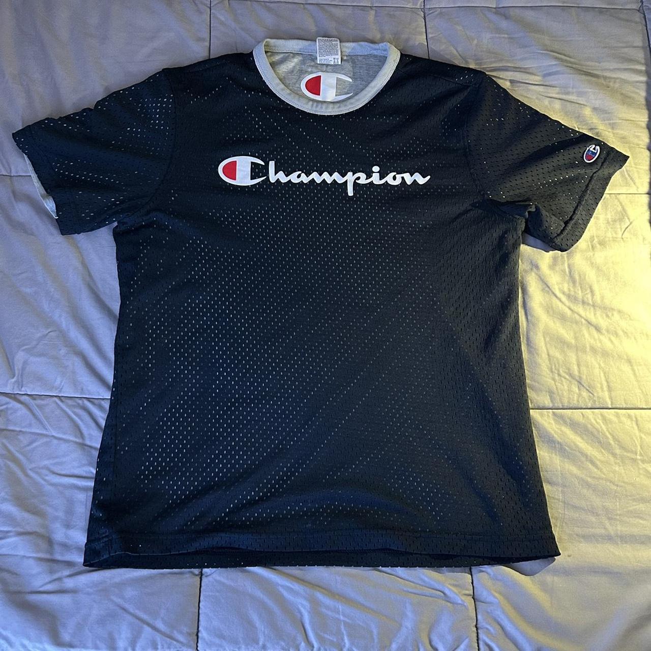 Champion mesh reversible tee Size L Measurements Depop