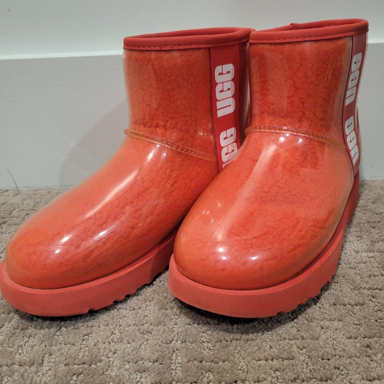 UGG Classic Clear Mini Boots in Orange. In Good... - Depop