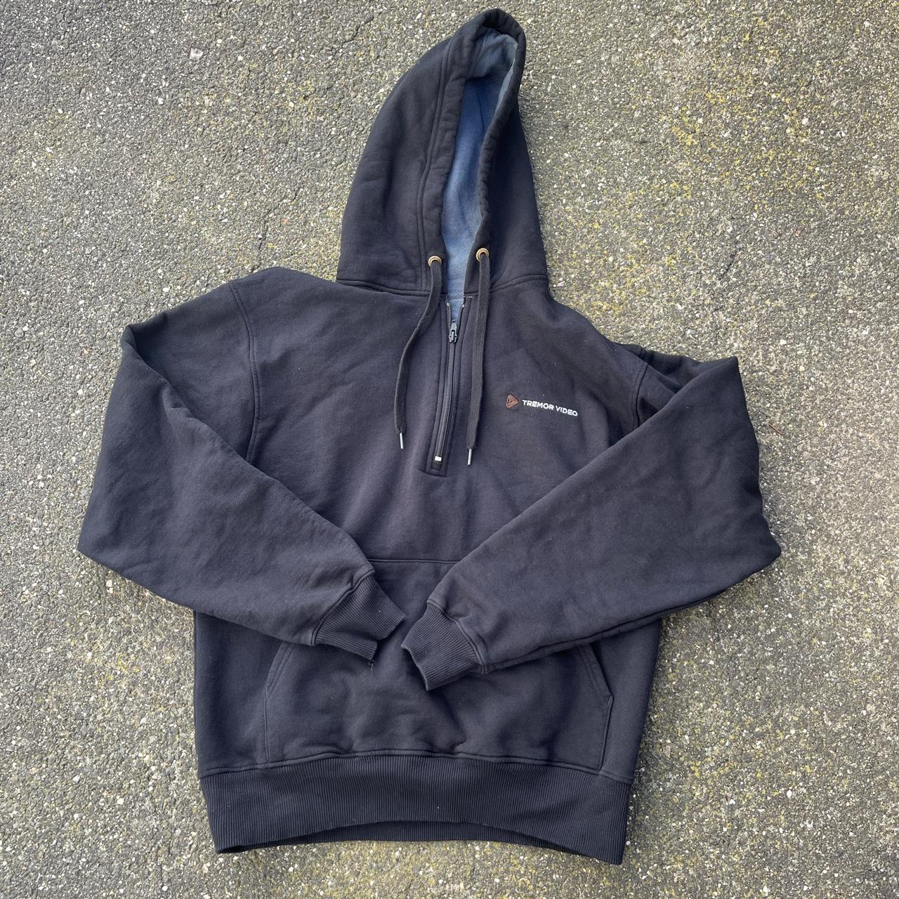 Half zip hoodie, size M, Thick material - Depop