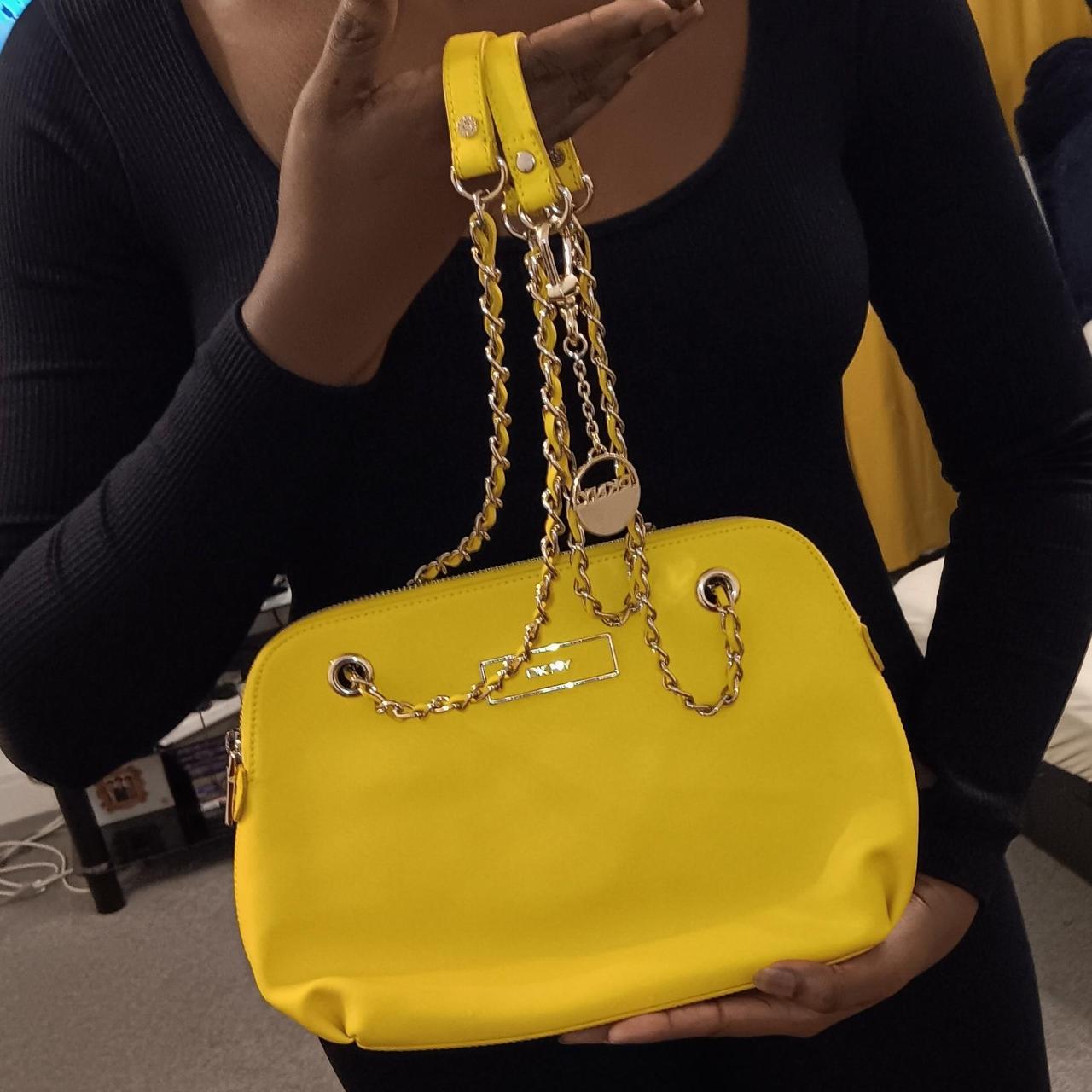 DKNY yellow hand bag,brand new and unused Depop