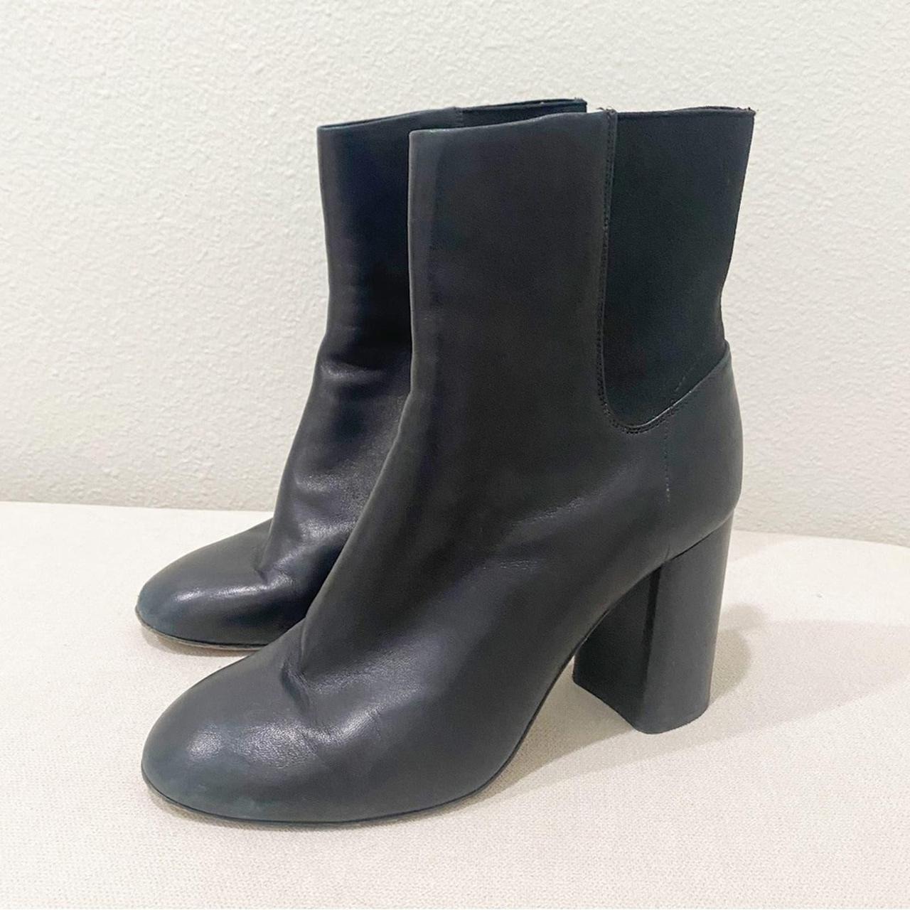 rag and bone black leather nib agnes chelsea boot