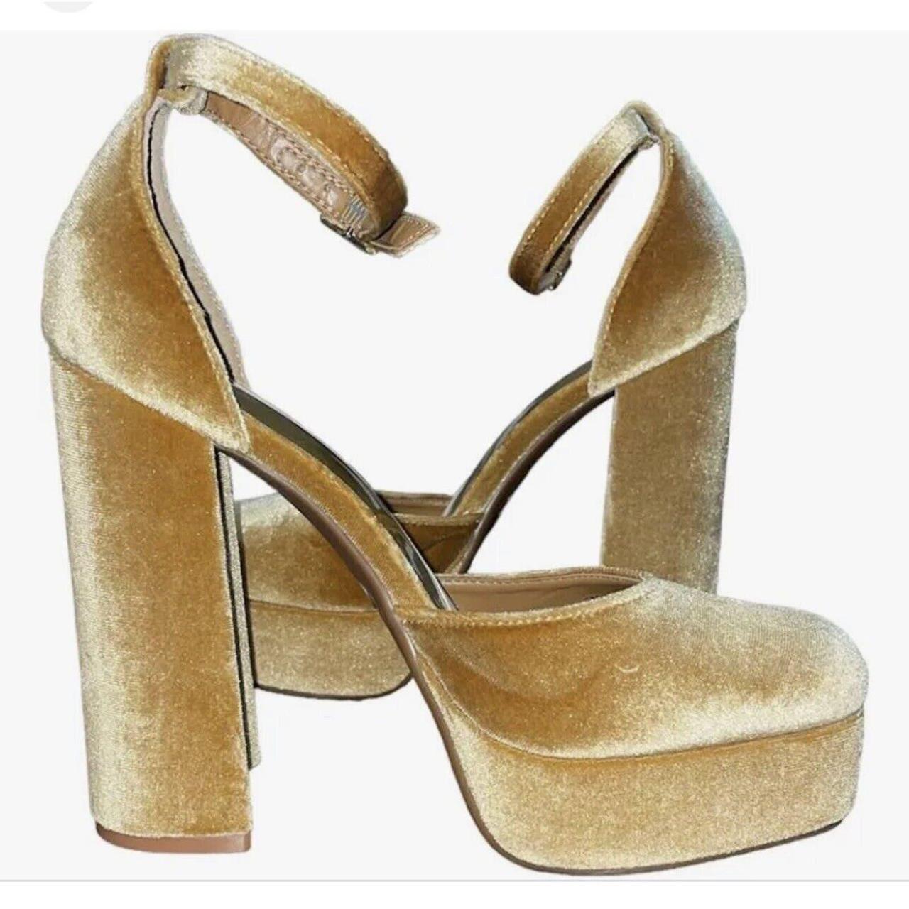 NEW Giani Bini Platform Heels Size 10 Gold Runway Depop