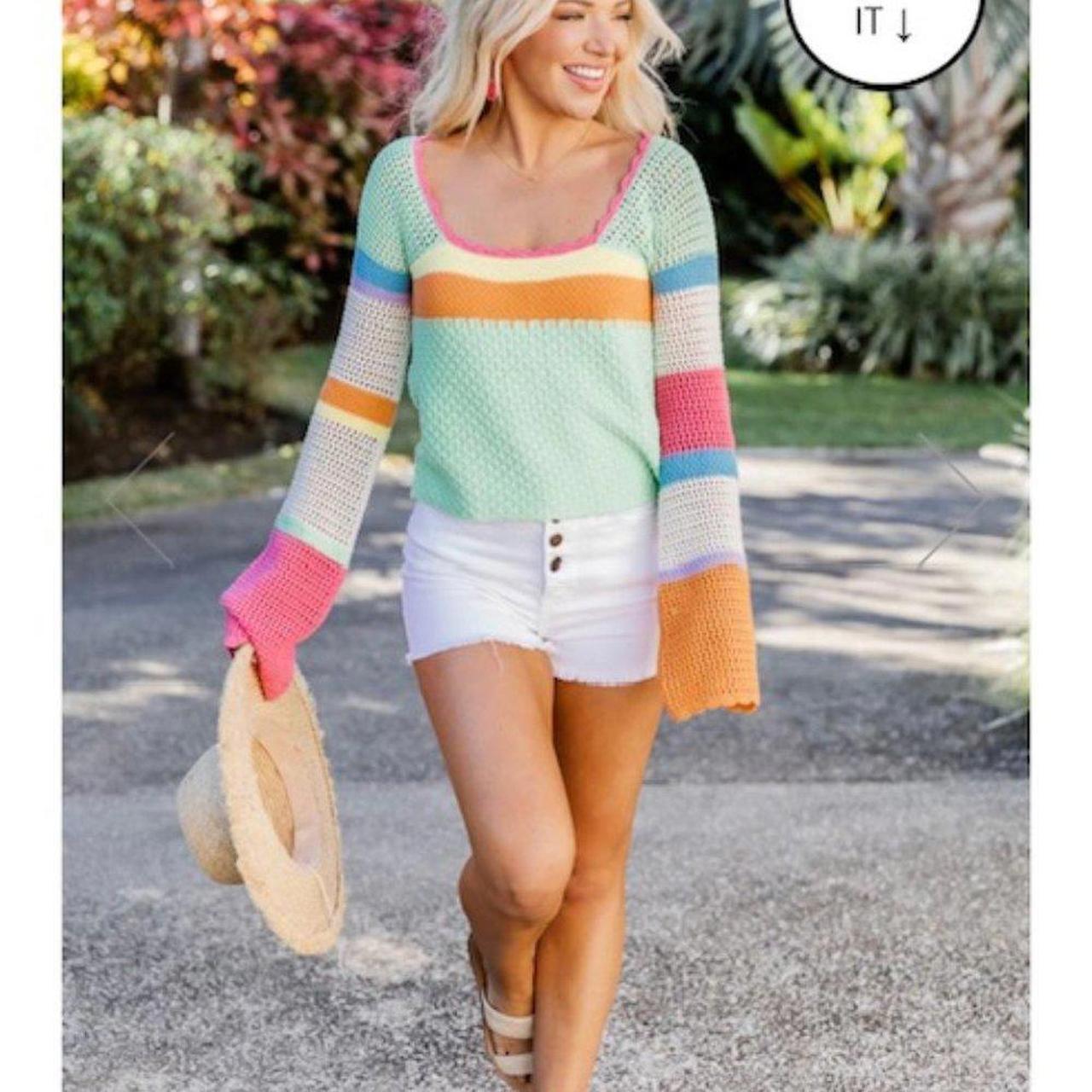 Multi colored sweater outlet women's