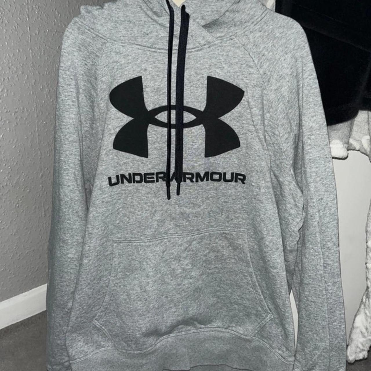 Grey under armour hoodie - Depop