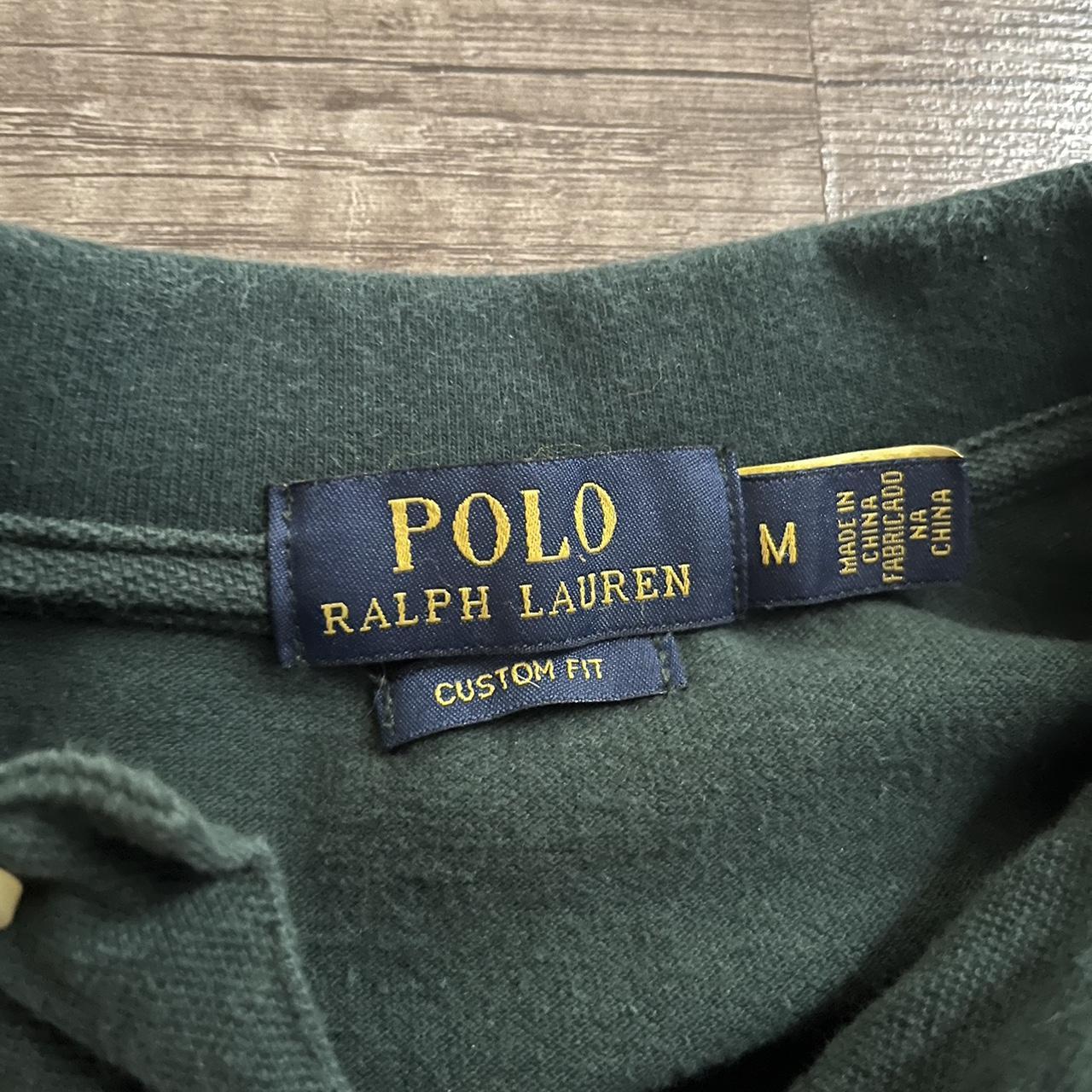 Green London Ralph Lauren polo Custom fit M No... - Depop