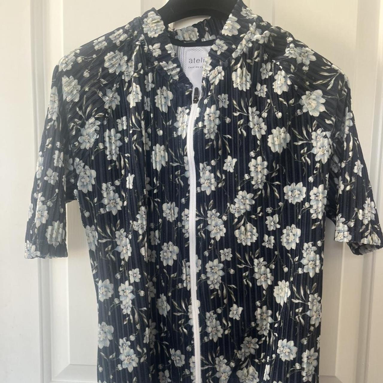 Cafe du Cycliste Octavia Jersey in Navy floral print... - Depop