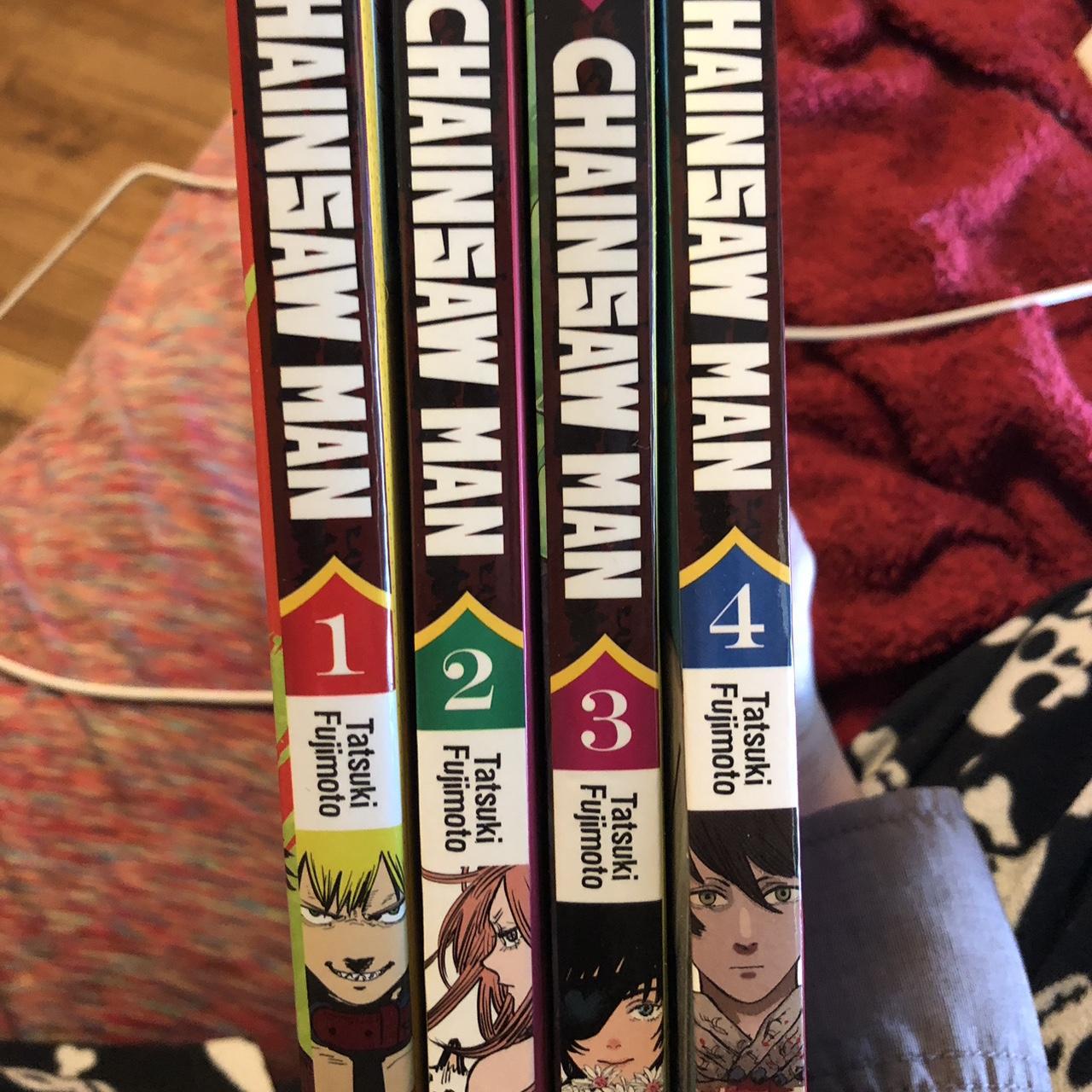 chainsaw man manga volumes 1-4 from a smoke free... - Depop