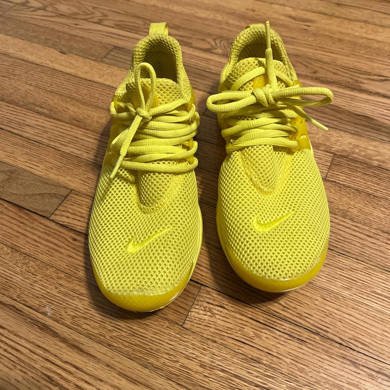 Nike air presto yellow Size 8 in Women Worn Will. Depop