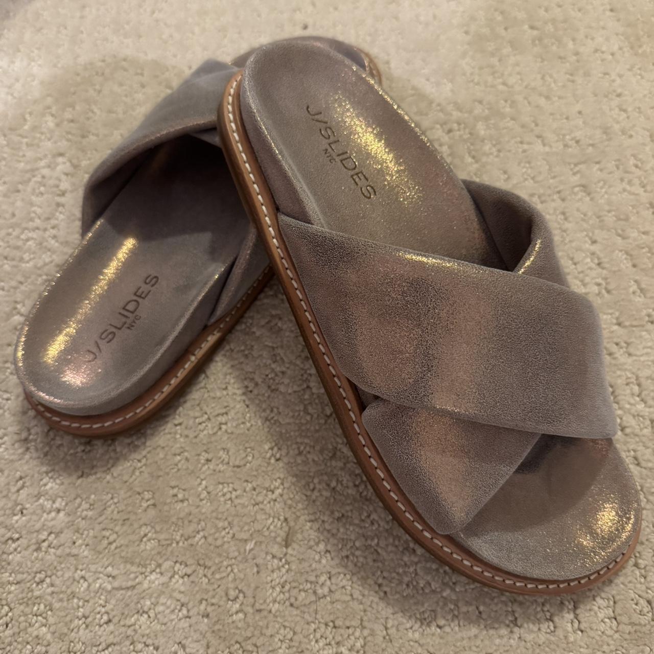 JS Collections Women's Slides - Grey/Silver - US … - image 3