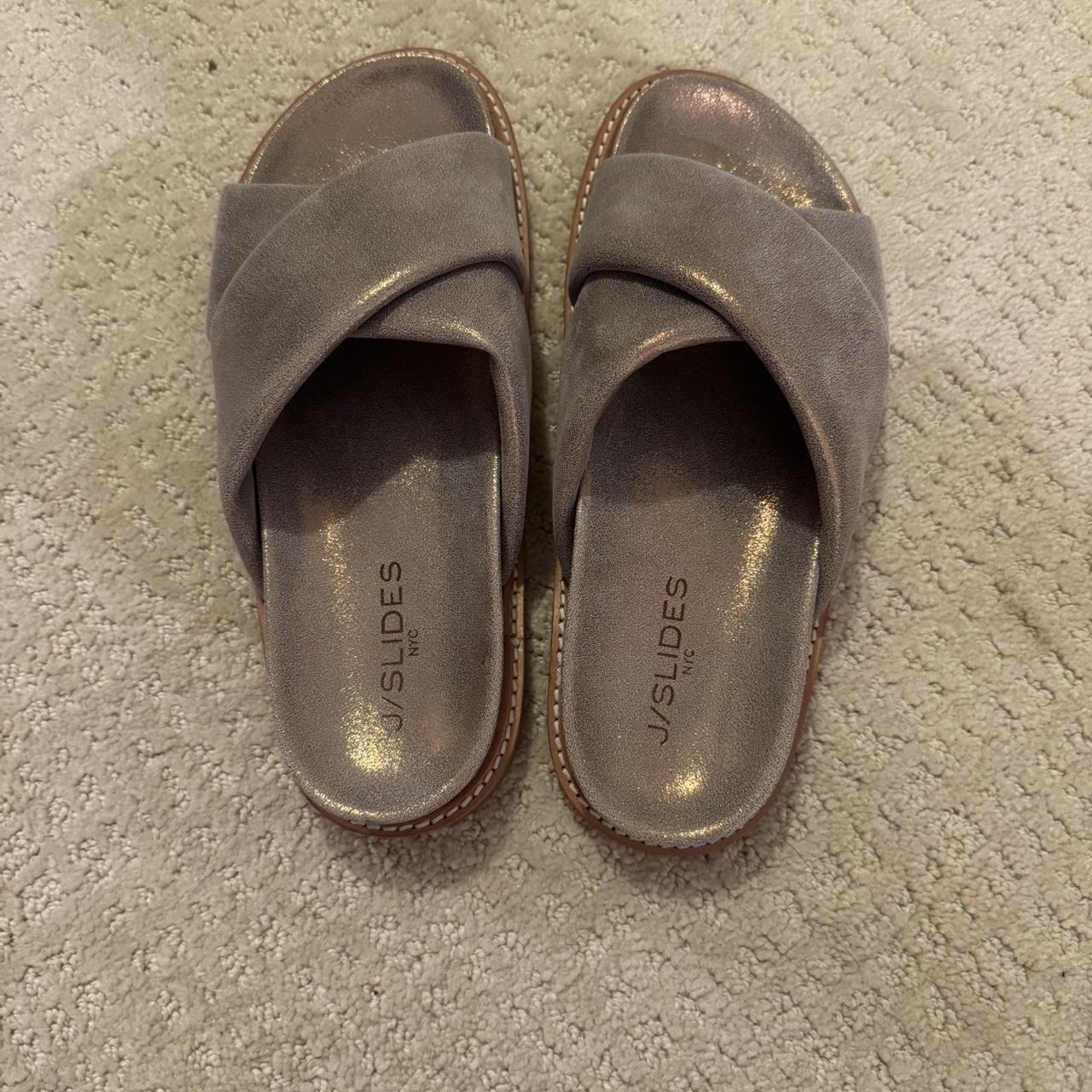 JS Collections Women's Slides - Grey/Silver - US … - image 1