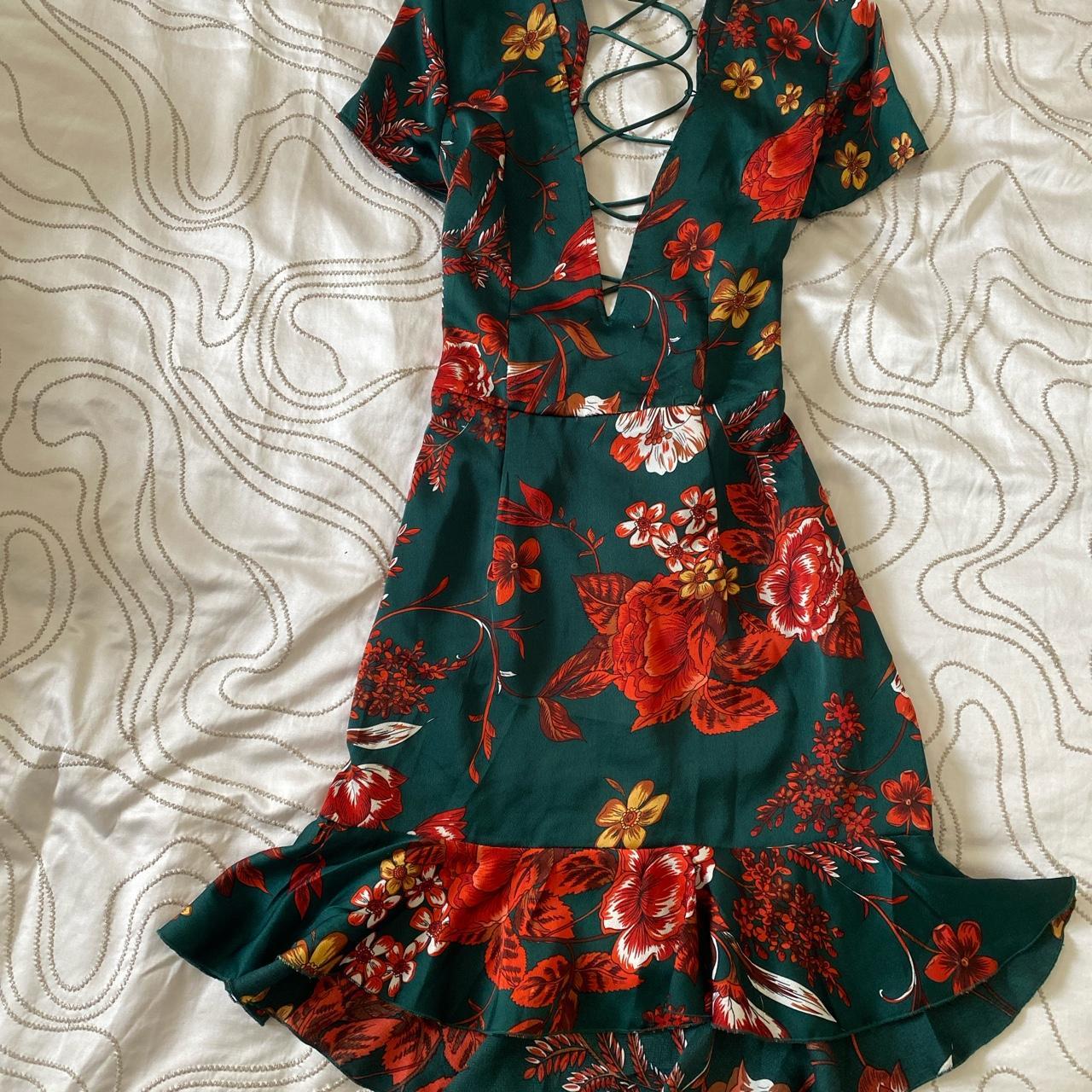 Floral Print Pretty Little Thing Green Floral Dress Pretty Little Thing