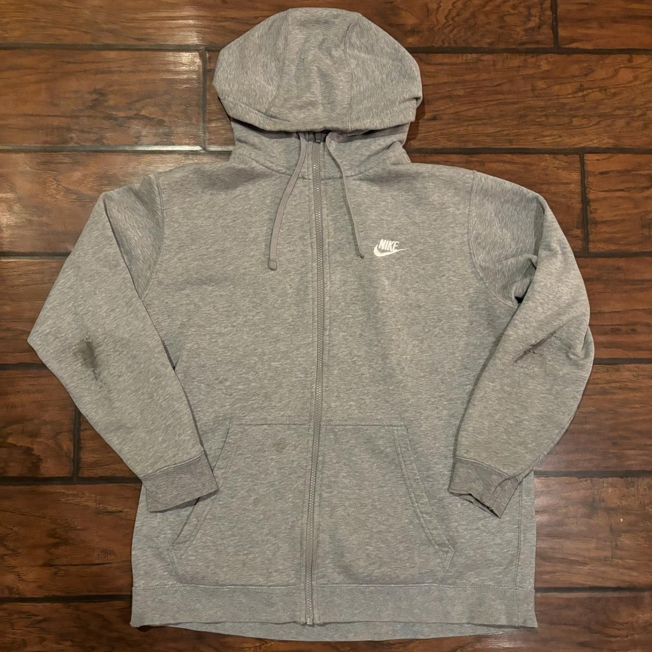 mens grey nike zip up hoodie