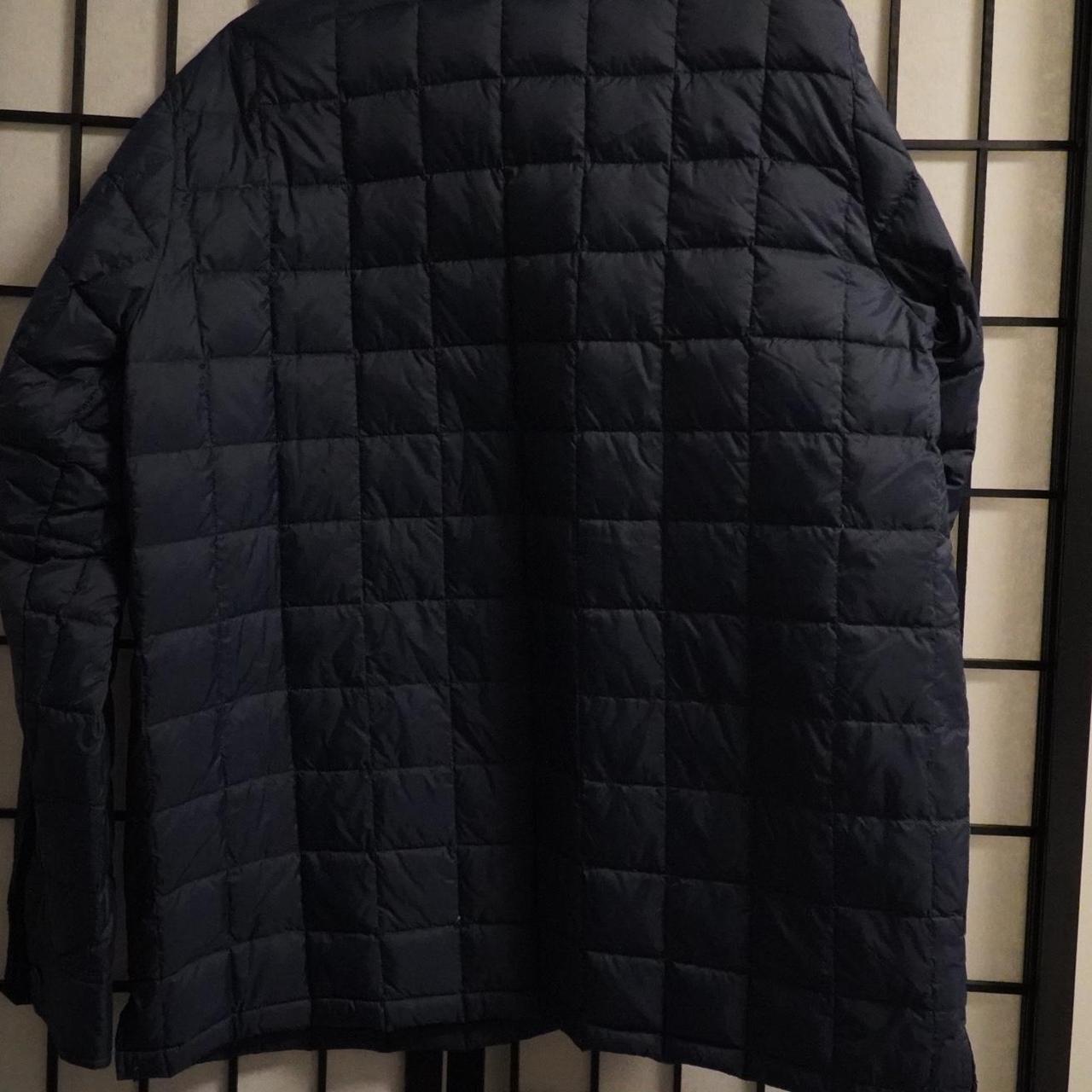 Navy Blue Mountain wear Taion Quilted Shirt Jacket... - Depop