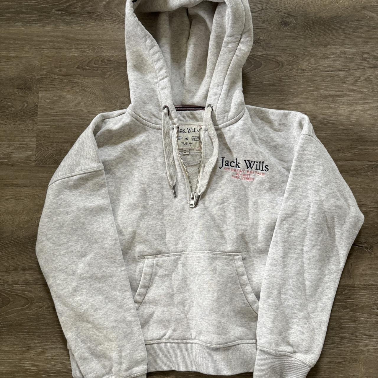 Women’s Jack Wills 3/4 Zip Cropped Hoodie