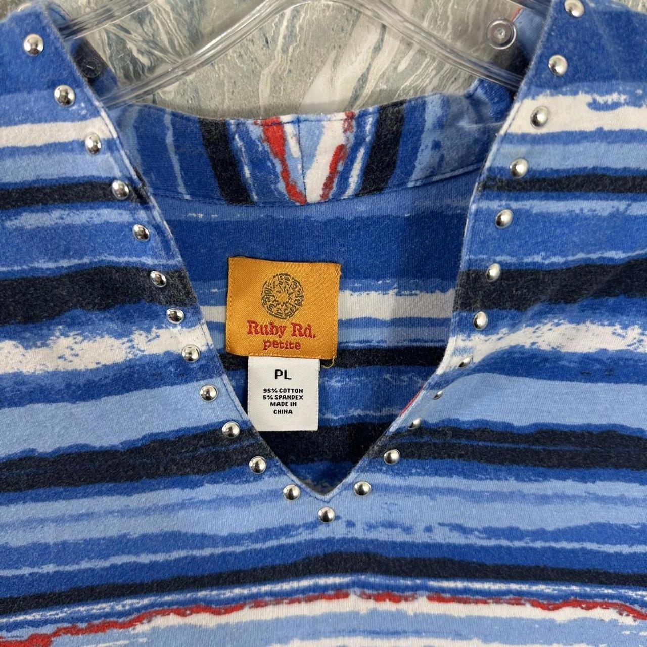 Ruby Rd. Women's Top - Blue/Red - L – Ruby Rd. St… - image 2