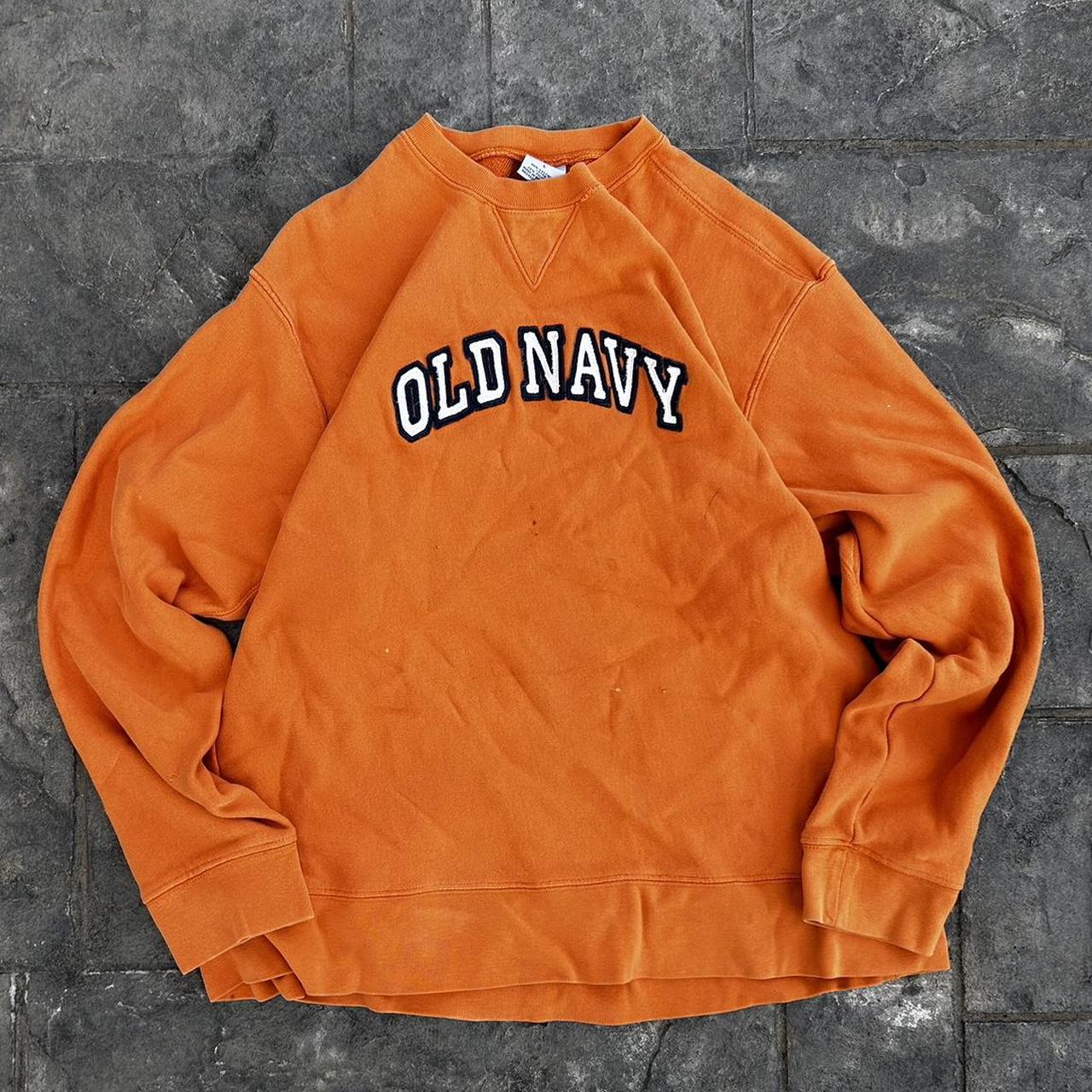 Orange old navy sweater🍑 Size: L Cond: minor scuff... - Depop