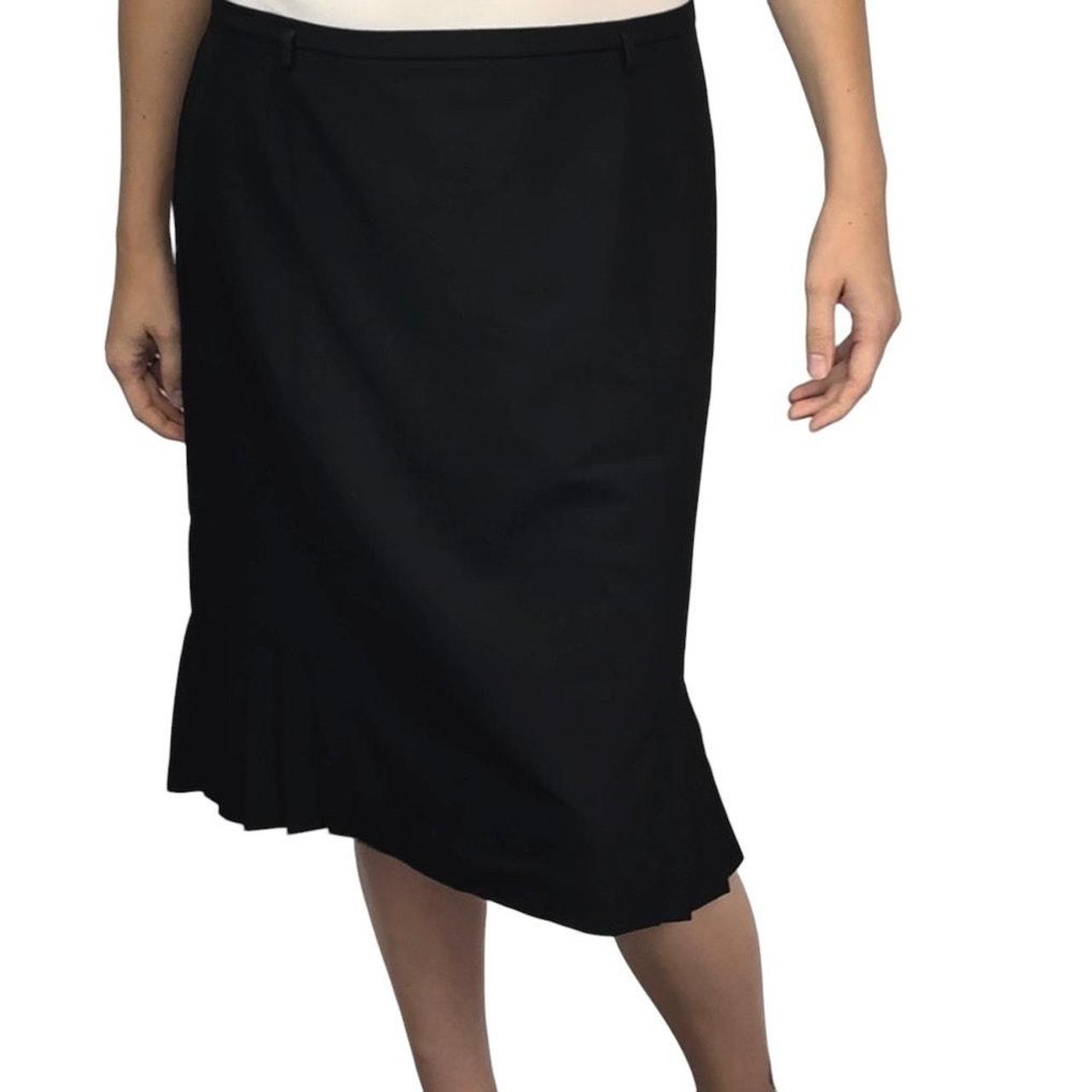 Talbots Pleat Hem Black Pencil Skirt Size 16. Depop