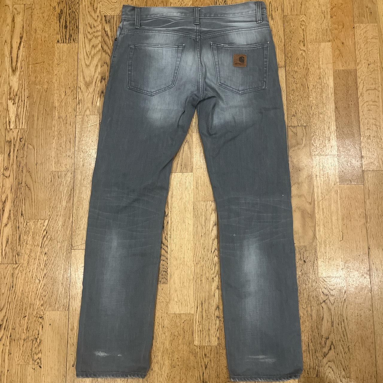 Straight grey Carhartt Jeans W31 L32 Excellent... - Depop