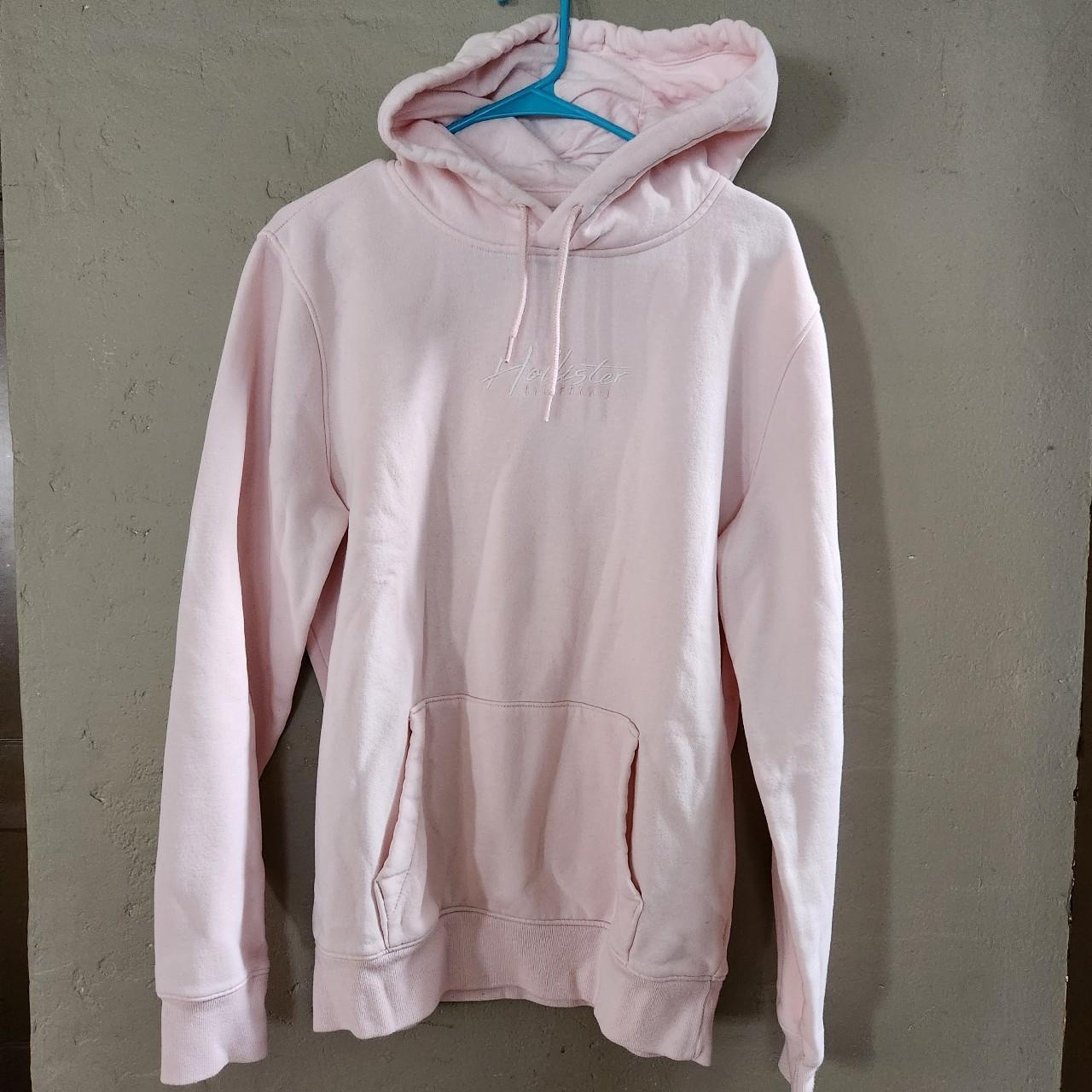 Hollister must have mens light pink hoodie size M Depop