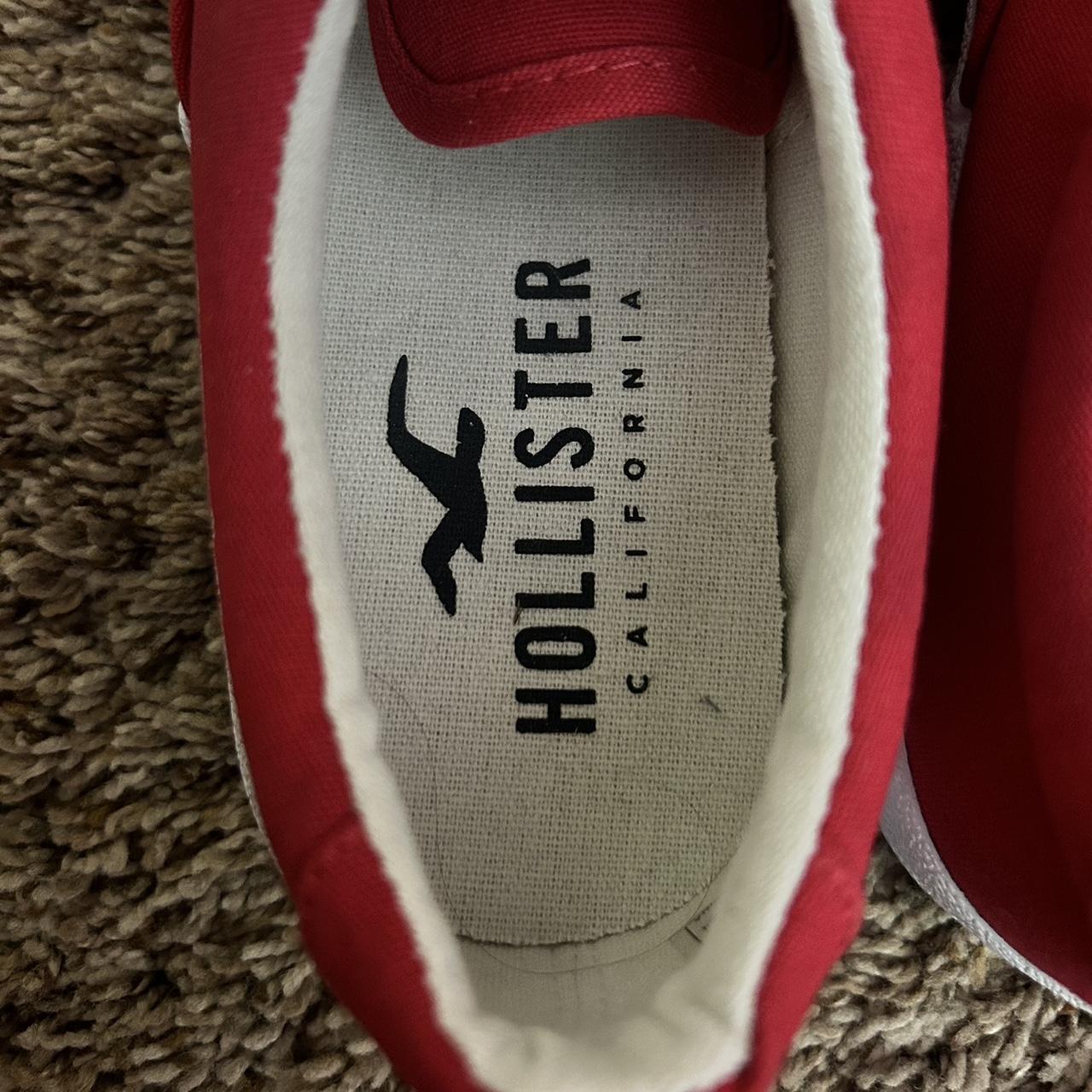 Mens Hollister Red Sneakers, Size 8