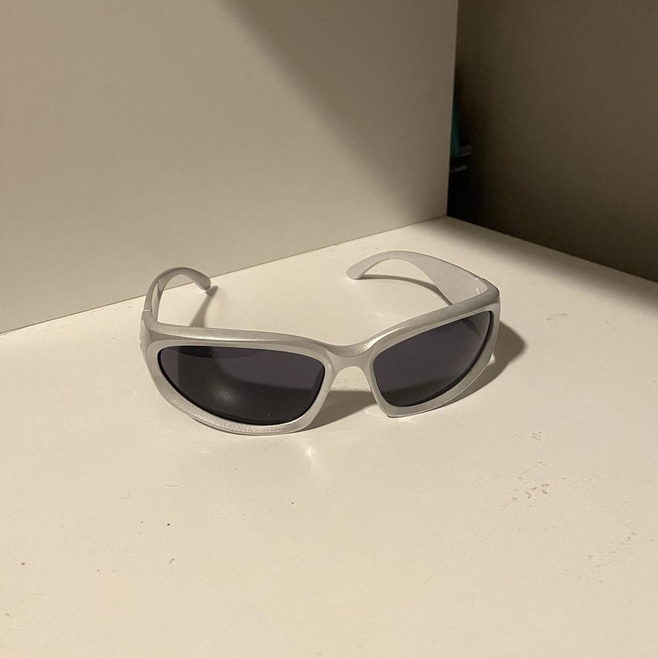 Grey Y2k stylish sunglasses 🕶️ One Size Fits... - Depop