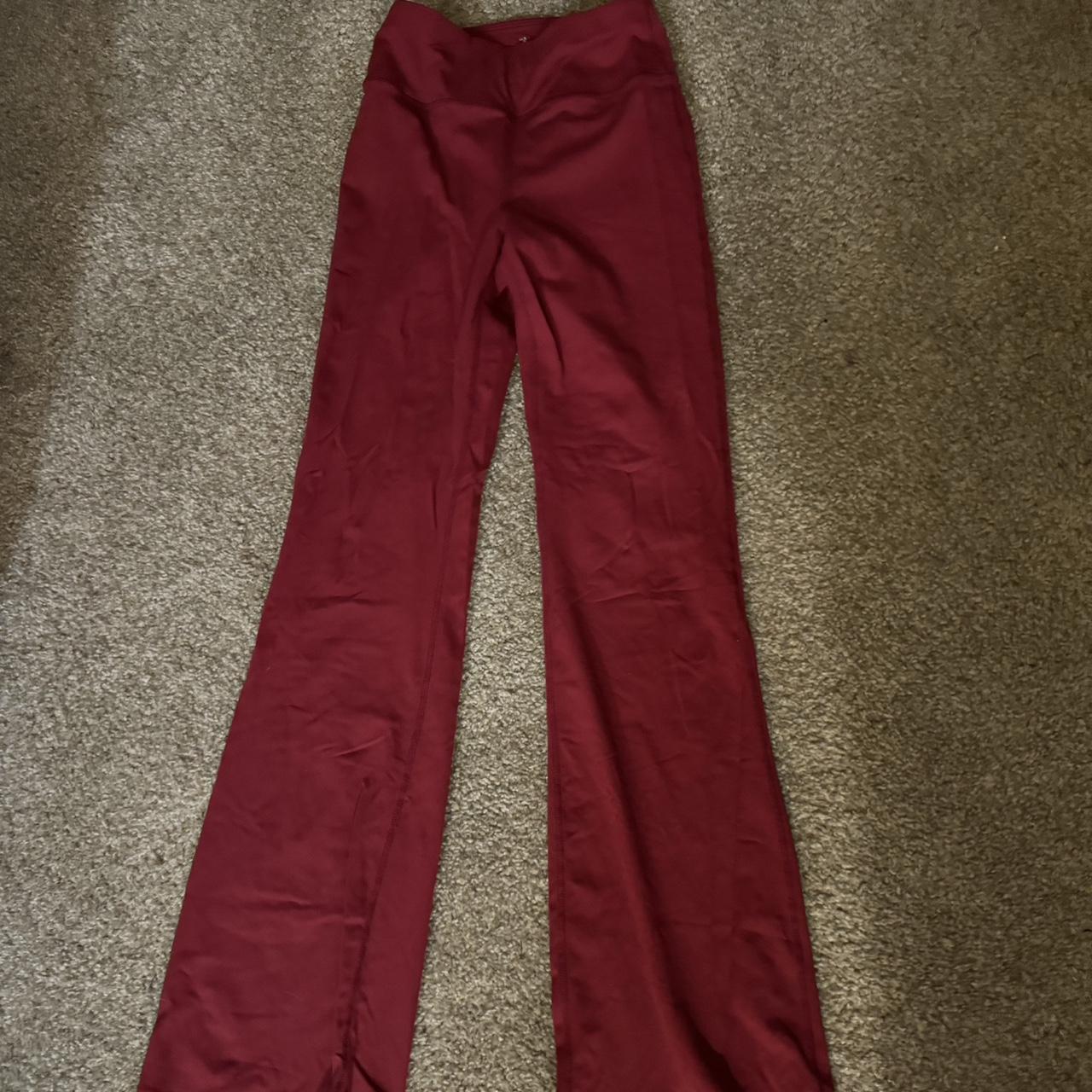 Red urban-outfitters-flare-pants - Depop