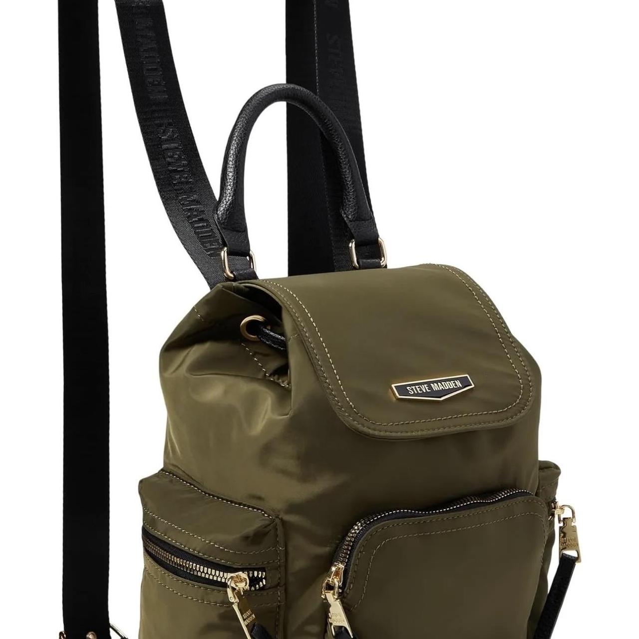 Olive green steve madden backpack on sale