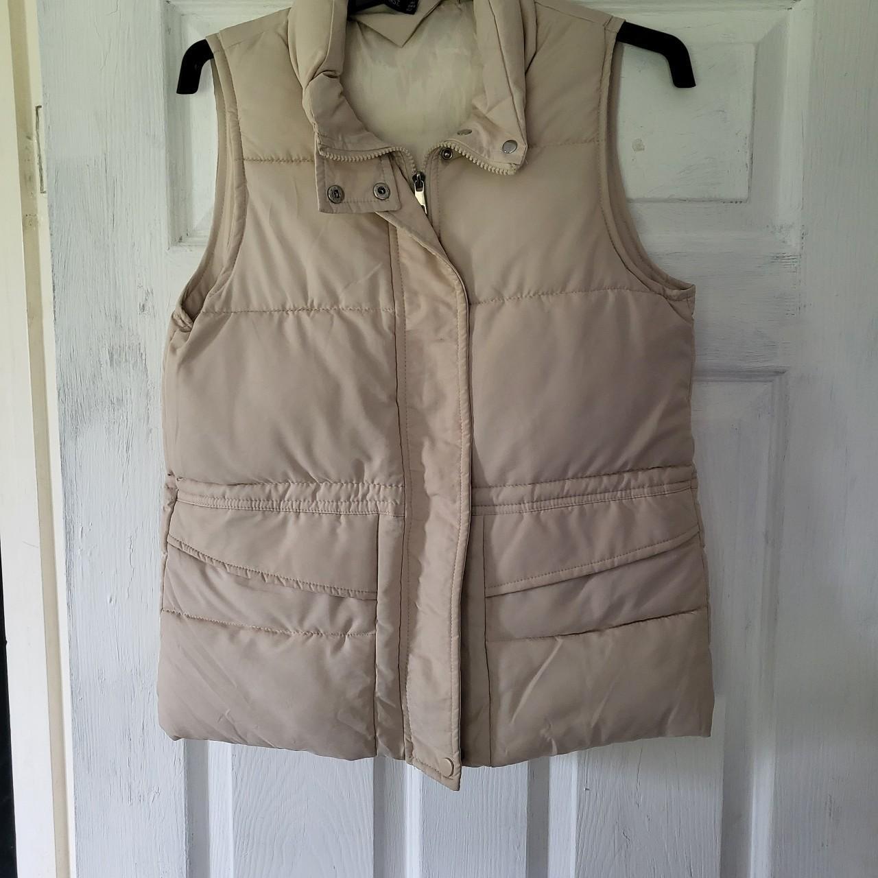 Pretty little thing cream size small gillet - Depop